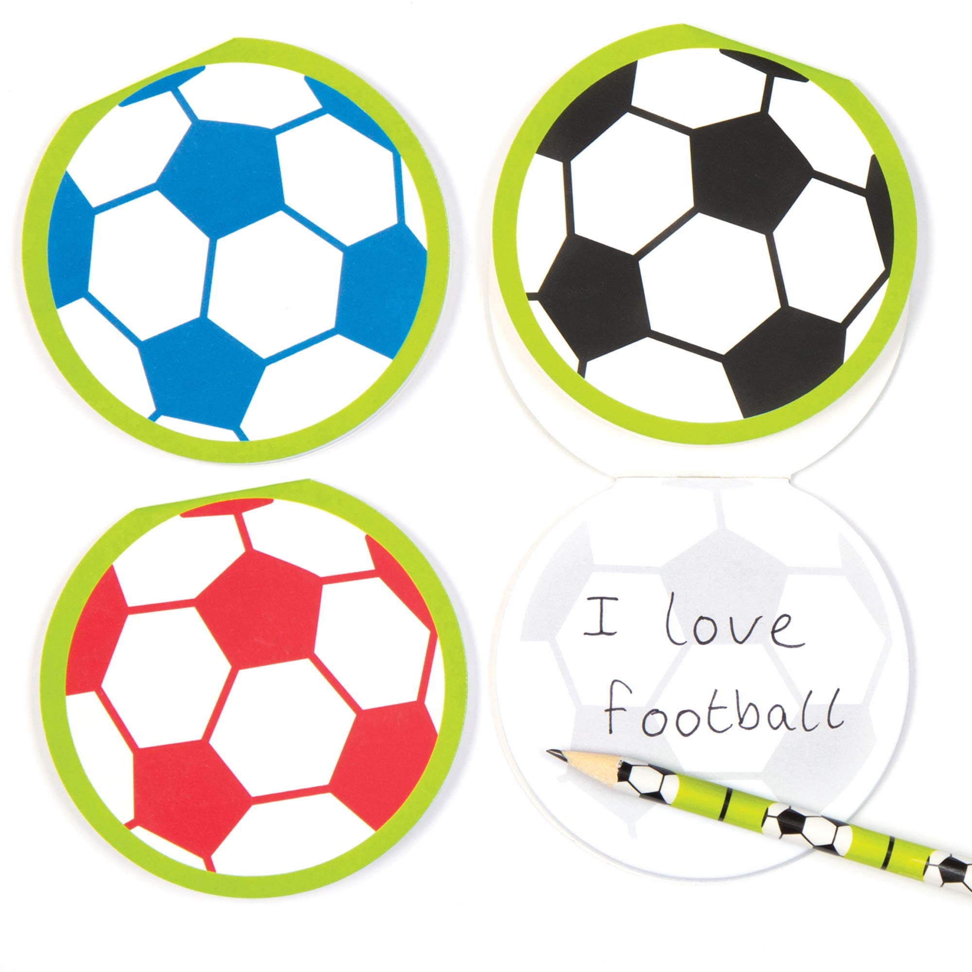 Baker Ross Football Memo Pads - Pack of 6 | Ideal for Kids Goodie Bags & Party Favours 1