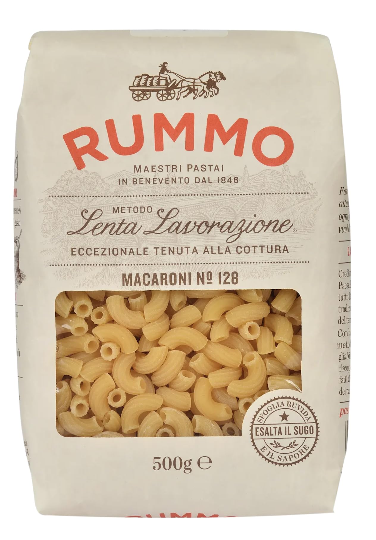 Rummo Macaroni Elbows No.128 – Authentic Italian Pasta, 500g 1