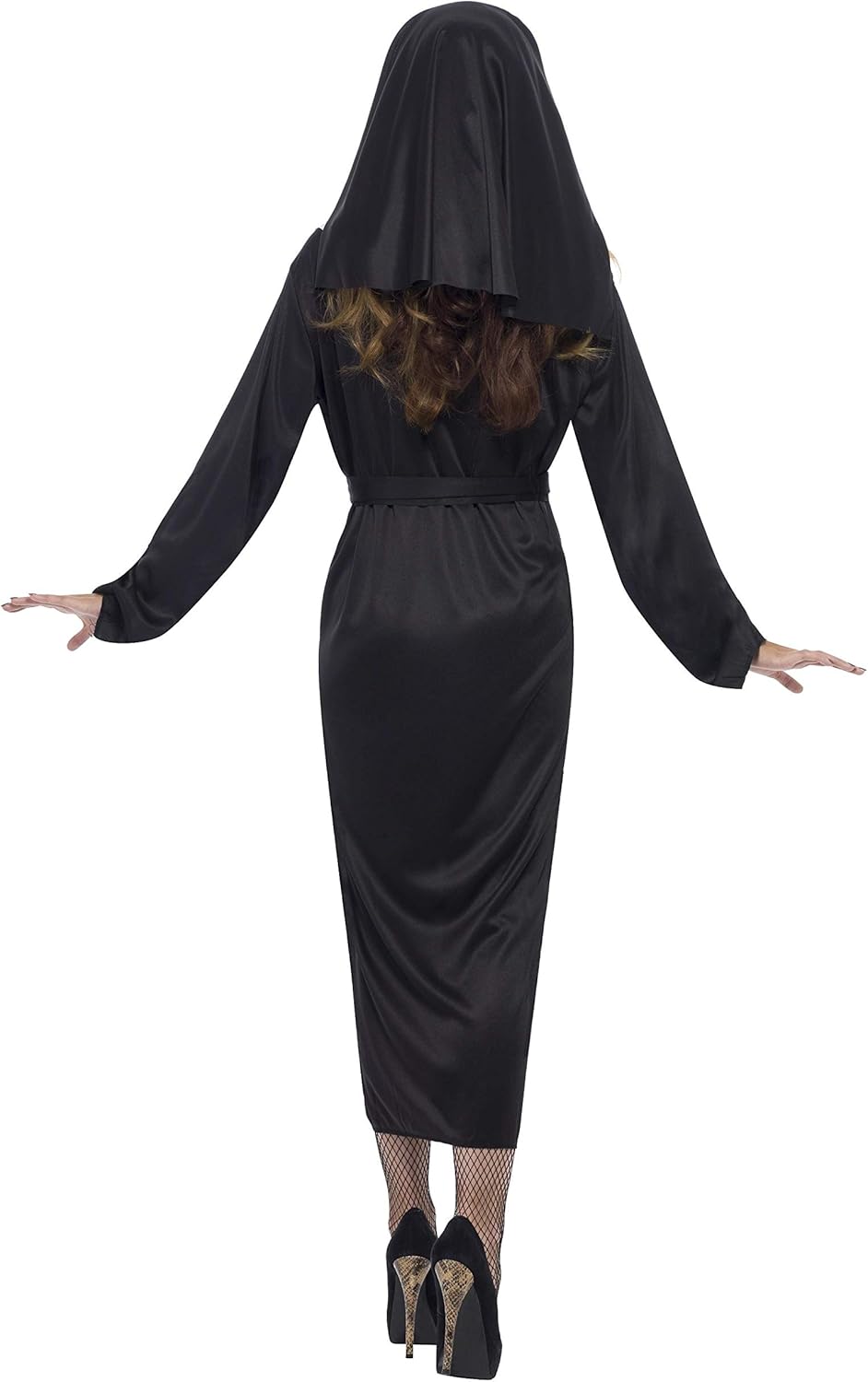 Smiffys Women's Nun Costume - Dress, Belt & Headdress, Size 12-14
