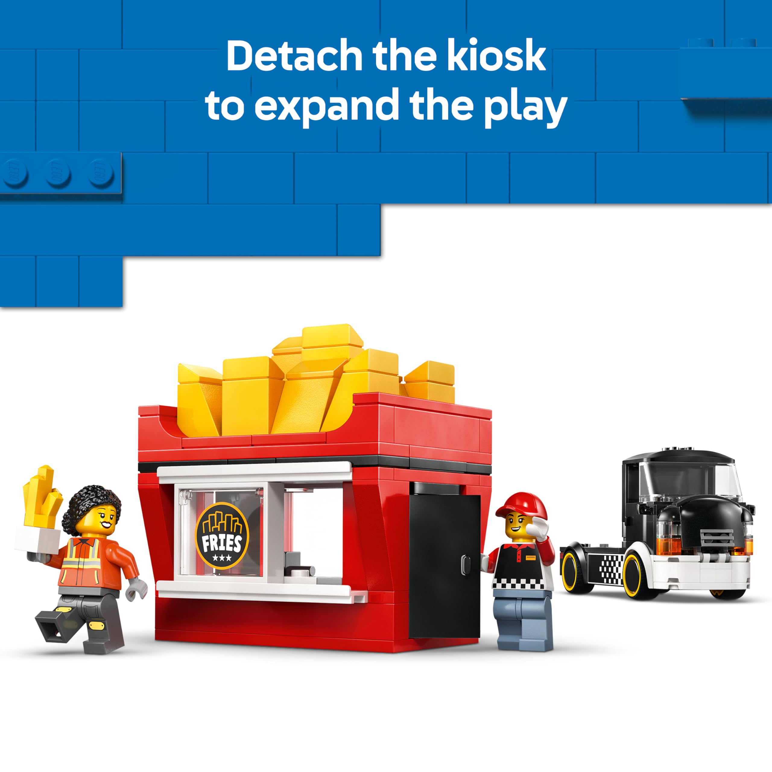 LEGO City Fries Food Truck Toy Set 60488 | Ages 5+ | Includes 2 Minifigures 3