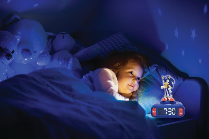 Lexibook Sonic Hedgehog Night Light Alarm Clock with Sounds and Melodies