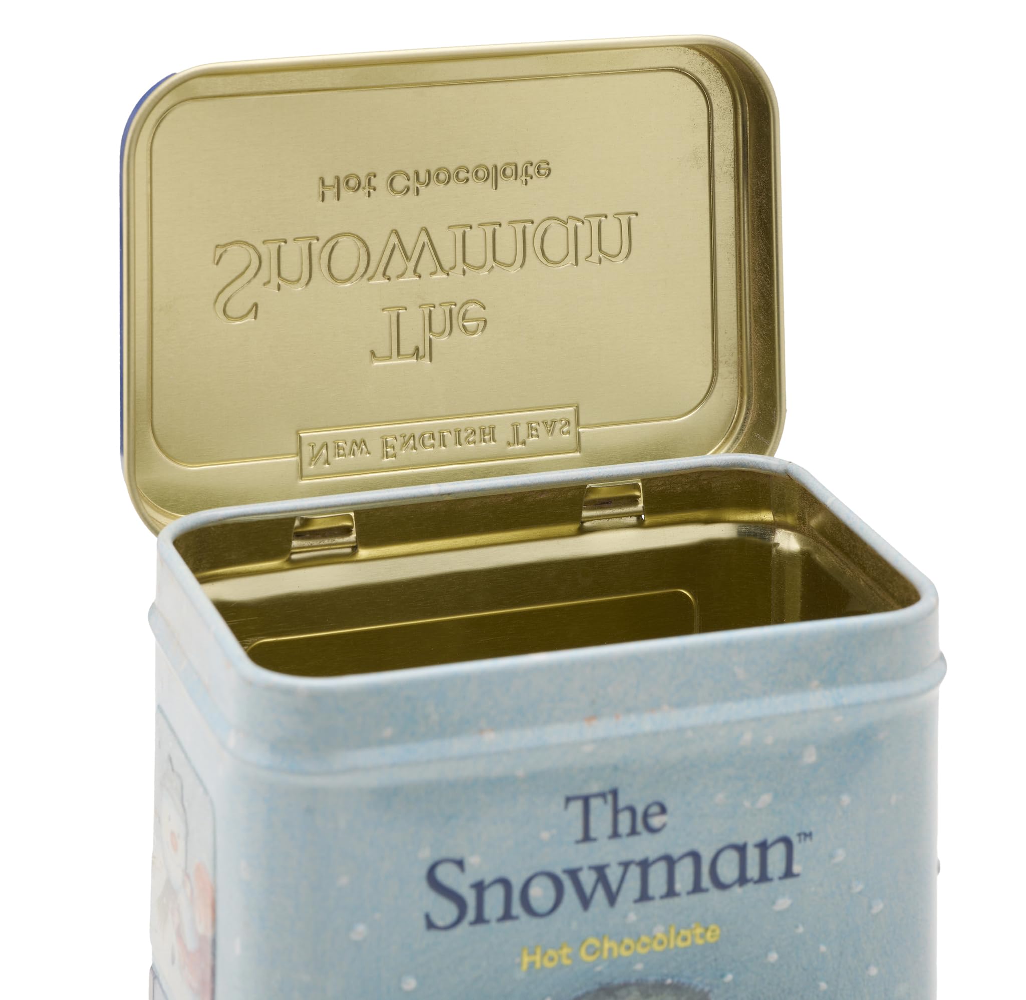 New English Teas The Snowman Hot Chocolate 250g Tin with Original Illustration