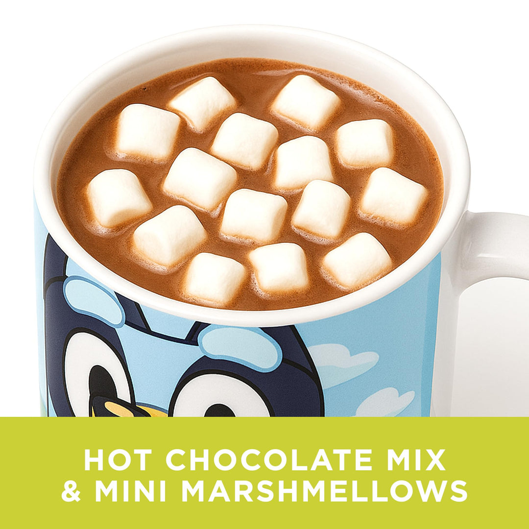 Beams International - Bluey Hot Chocolate Gift Set with Mug Featuring Bluey & Bingo