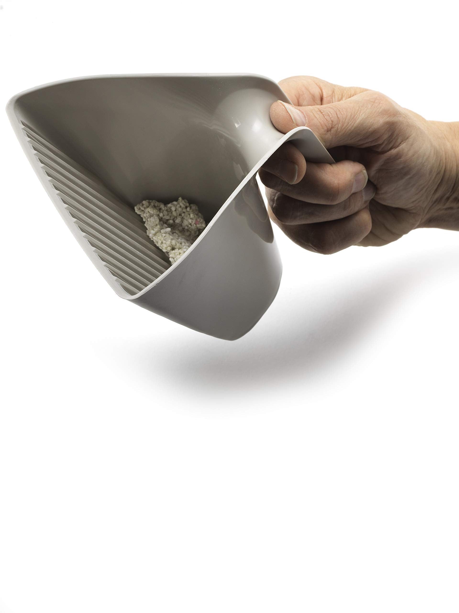 Moderna Scoop & Sift Litter Scoop - Premium Plastic | Top Handle Design | Warm Gray 7