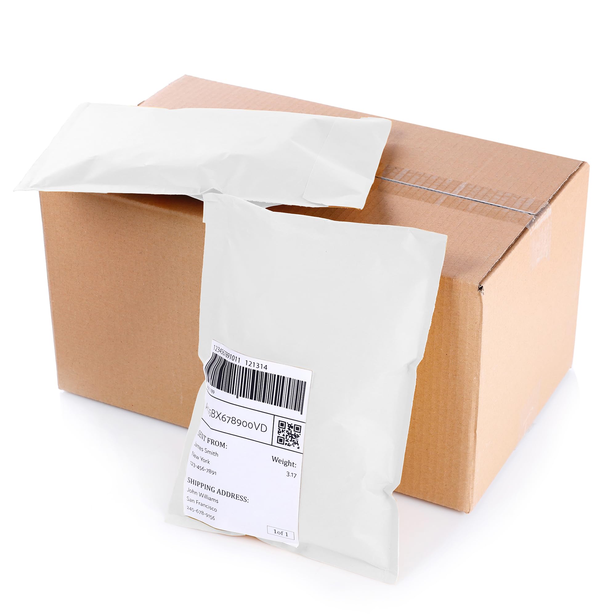 Merrimen Protective Padded Envelope Mailers - A5 Size, 10 Count White Plastic Mailers 7