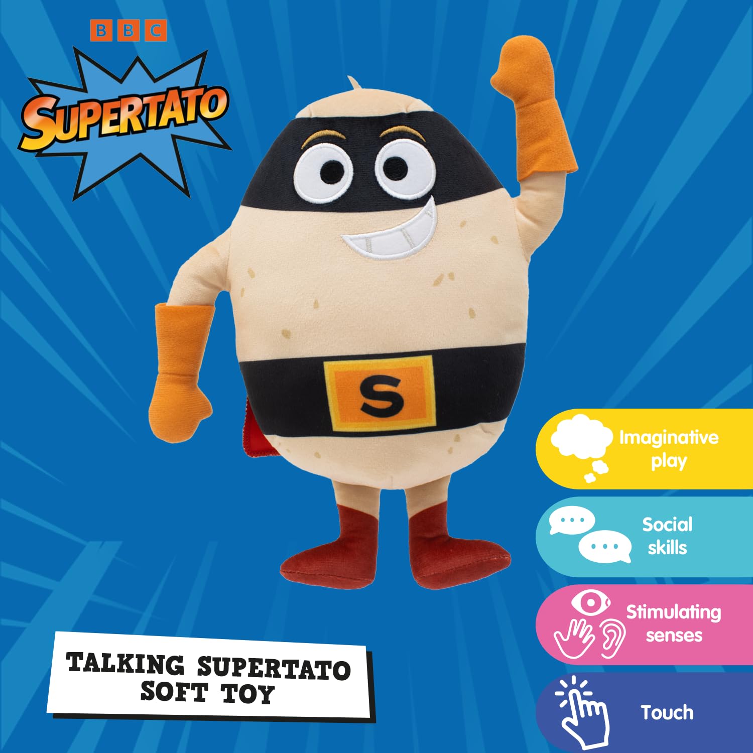Supertato Talking Plush Toy - Superhero Cape & Sound Effects from CBeebies 18