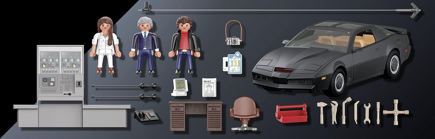 Playmobil 70924 Knight Rider - K.I.T.T. Car Playset with Light & Sound Features 10