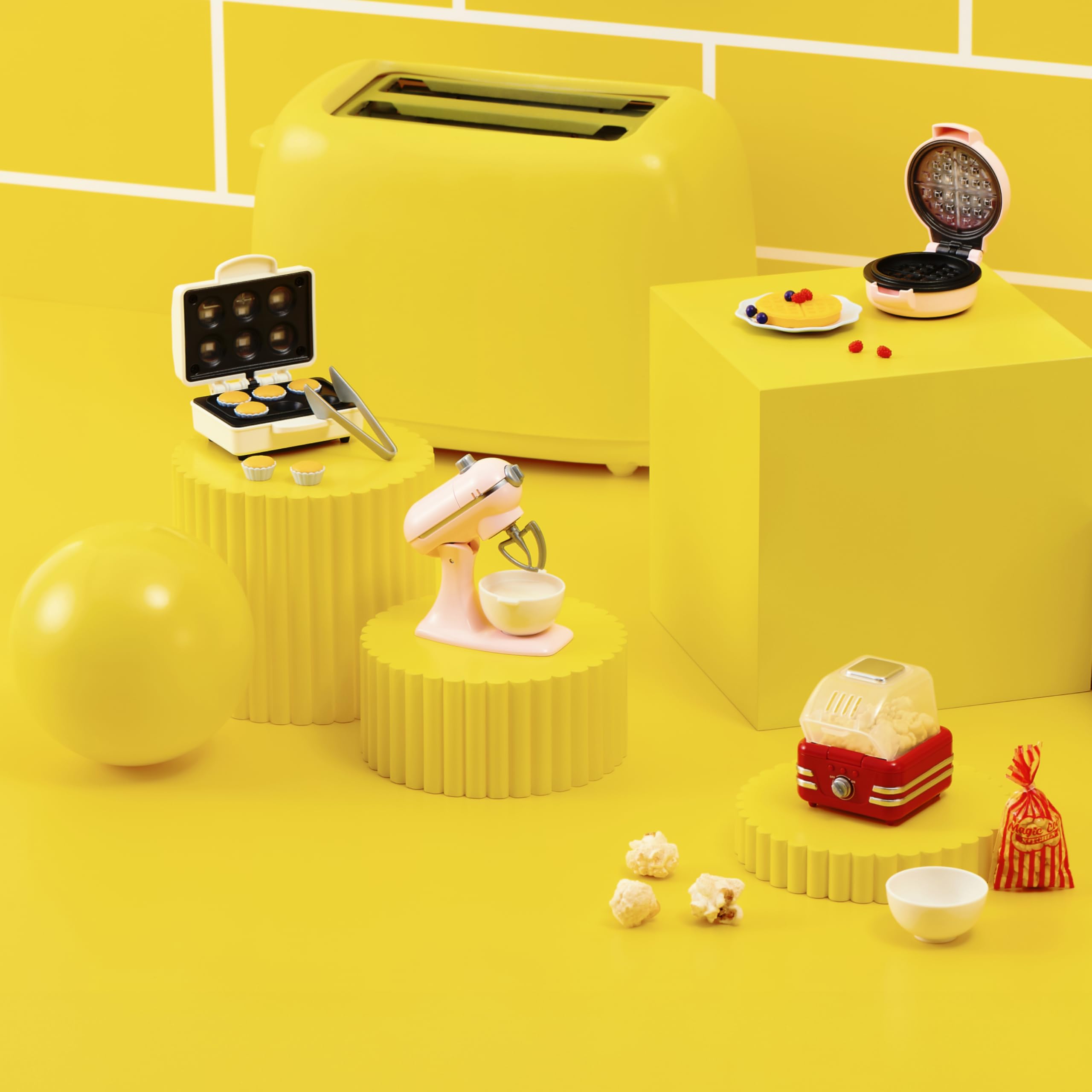 Mini Brands Really Works Magic Cook Kitchen Capsule Series 1 - Waffle Maker Miniature | Ages 3+ 3