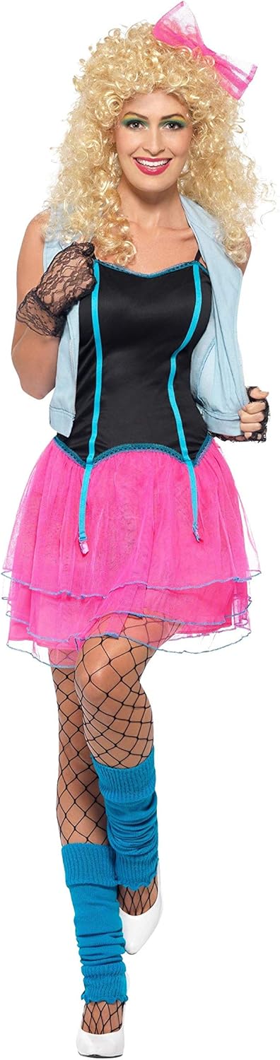 Smiffys 80s Wild Girl Costume - UK Size 12-14 (44447S)