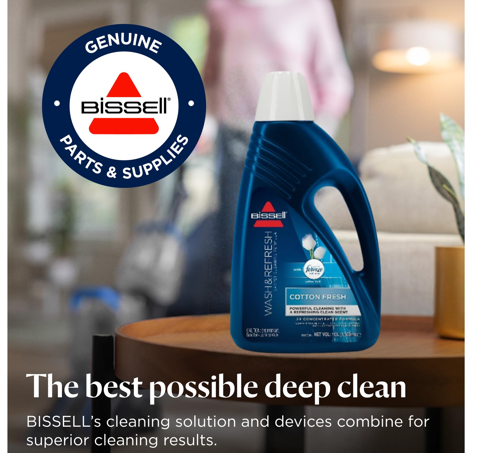BISSELL Wash & Refresh Carpet Cleaner Solution - Febreze Cotton Fresh Scent | 1.5L Concentrated Liquid 7