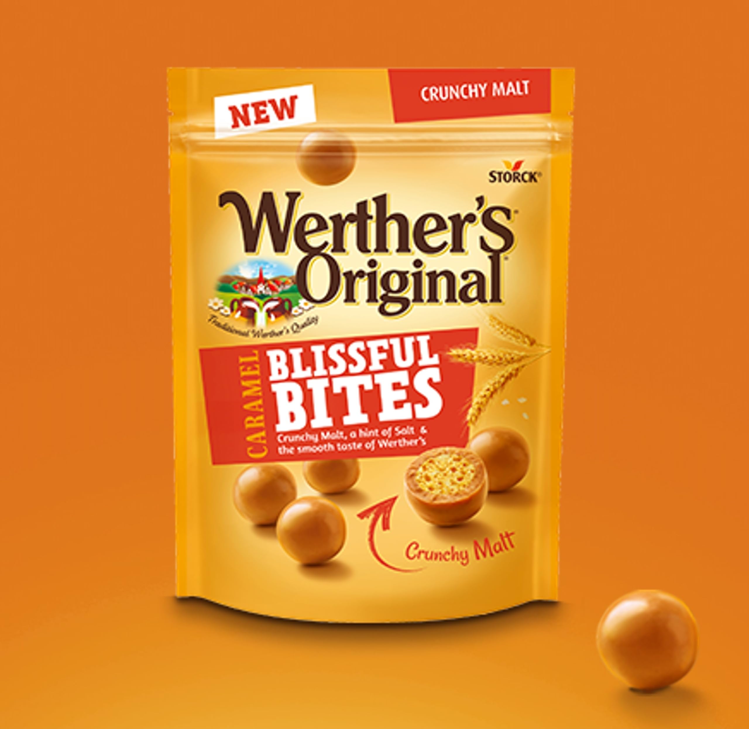 Werther's Original Caramel Blissful Bites, Crunchy Malt & Creamy Caramel Treats, Vegetarian, 140g 5