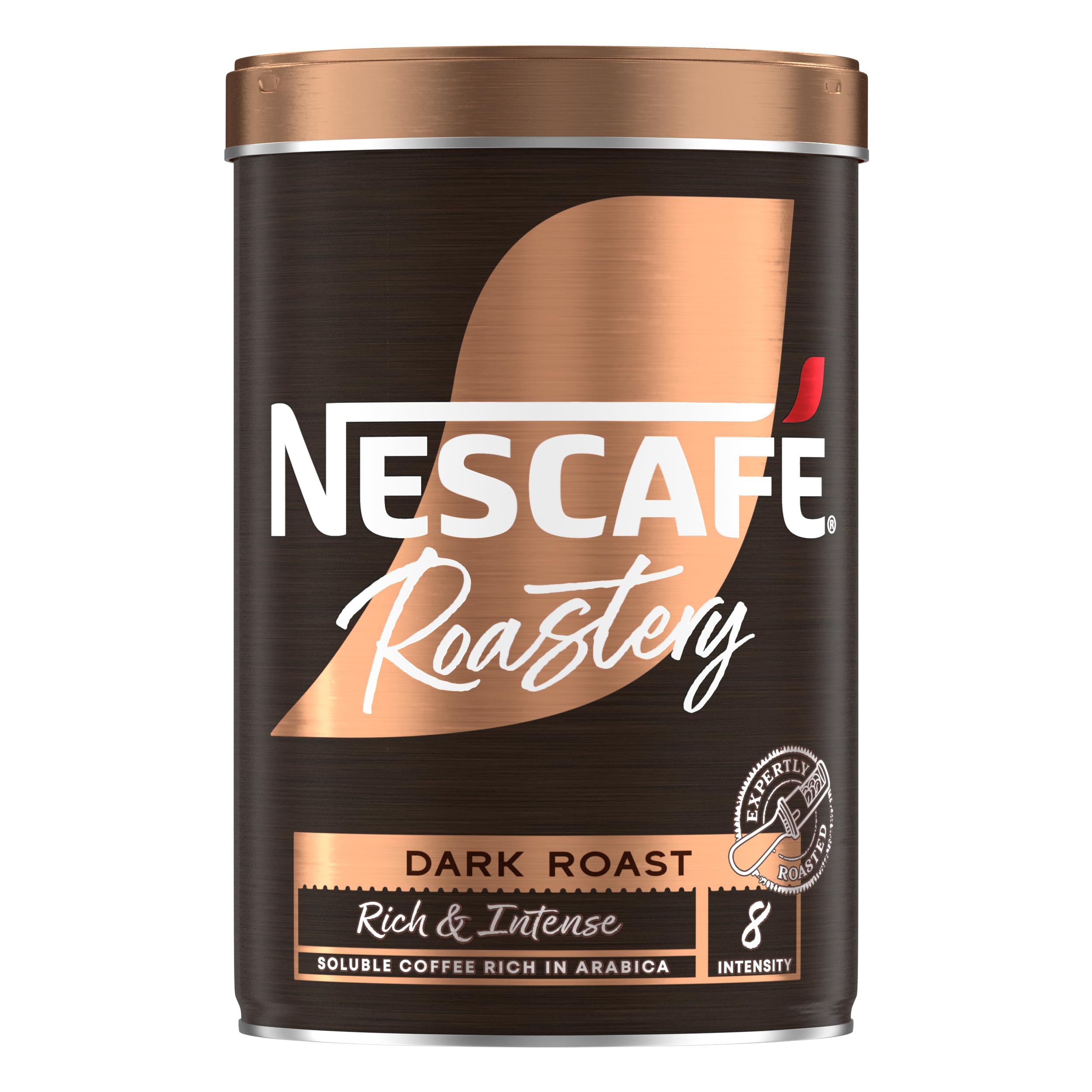 NESCAFÉ Roastery Dark Gold Blend Roast Premium Instant Coffee, 95g Tin, Dark Chocolate & Roasted Nut Notes
