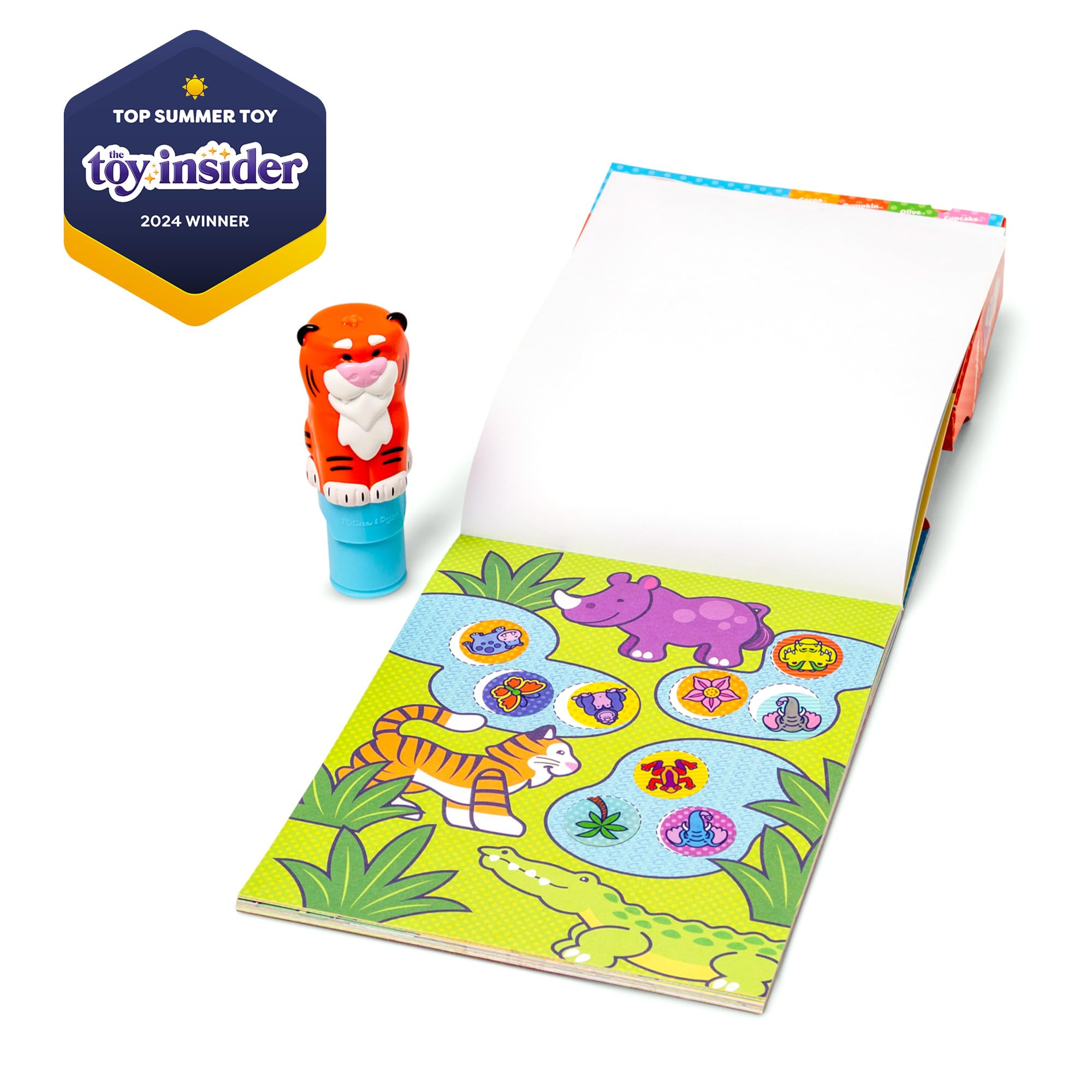 Melissa & Doug Sticker WOW! Pumpkin the Tiger Stamper Activity Set with 300 Safari Stickers 7