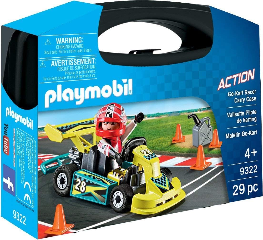 Playmobil 9322 Action Go-Kart Racer Carry Case - Portable Playset for Ages 4-10 1