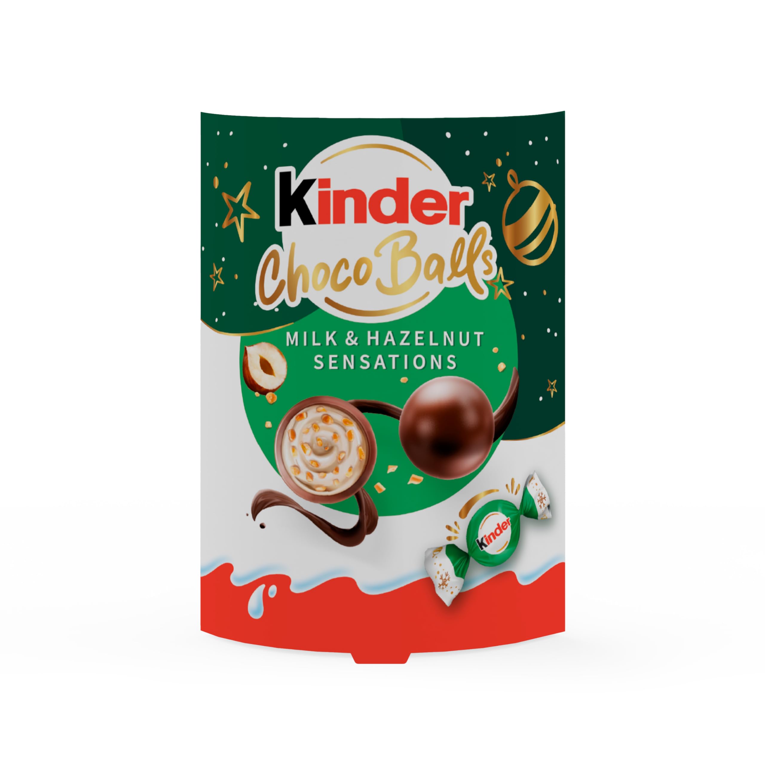 Kinder Balls G90x17 Milk & Hazelnut Chocolate Candy Variety Pack Christmas Edition 4