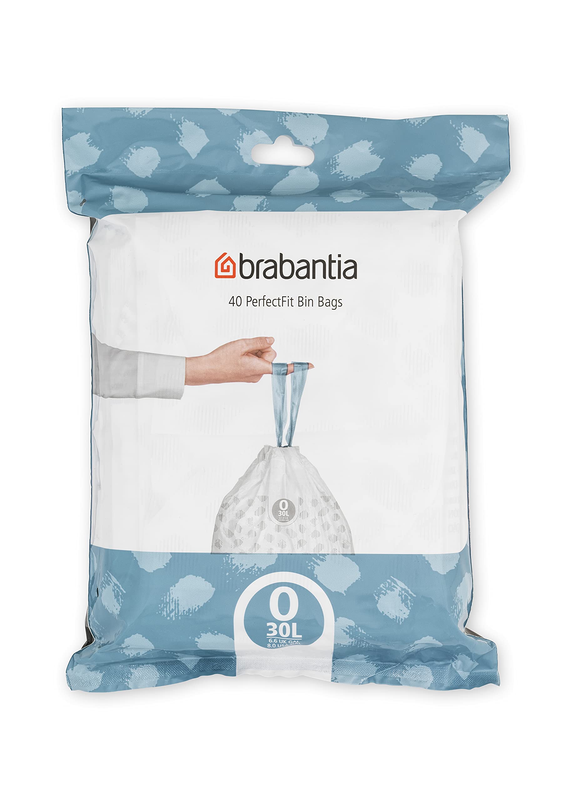 Brabantia PerfectFit Bin Liners - Code O for 30L Bins | Tear-Resistant Plastic | 40 Bags 1