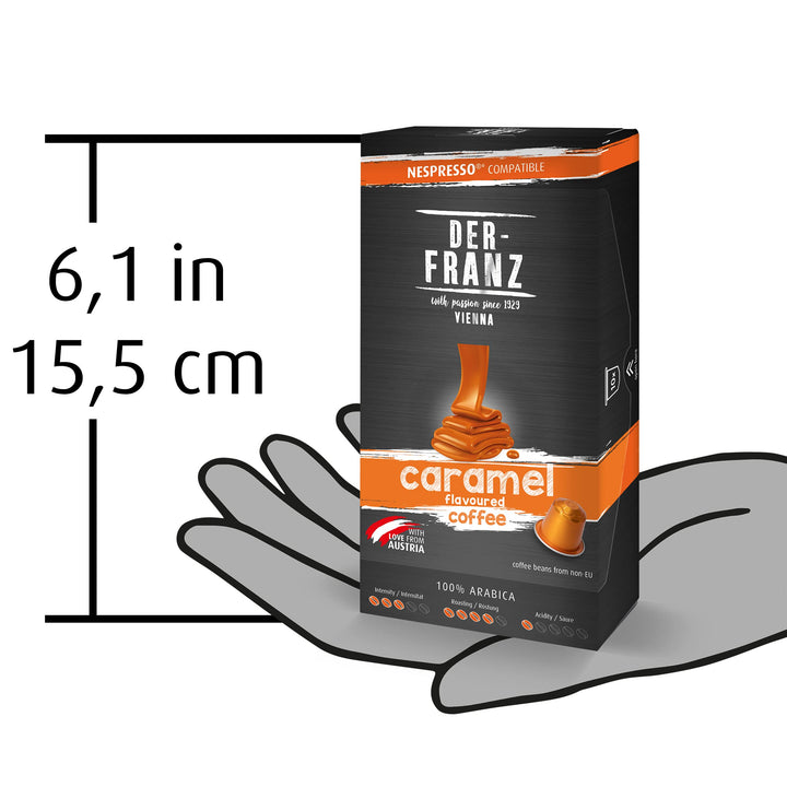 Der-Franz Caramel Aroma Coffee Capsules for Nespresso, 10 Capsules