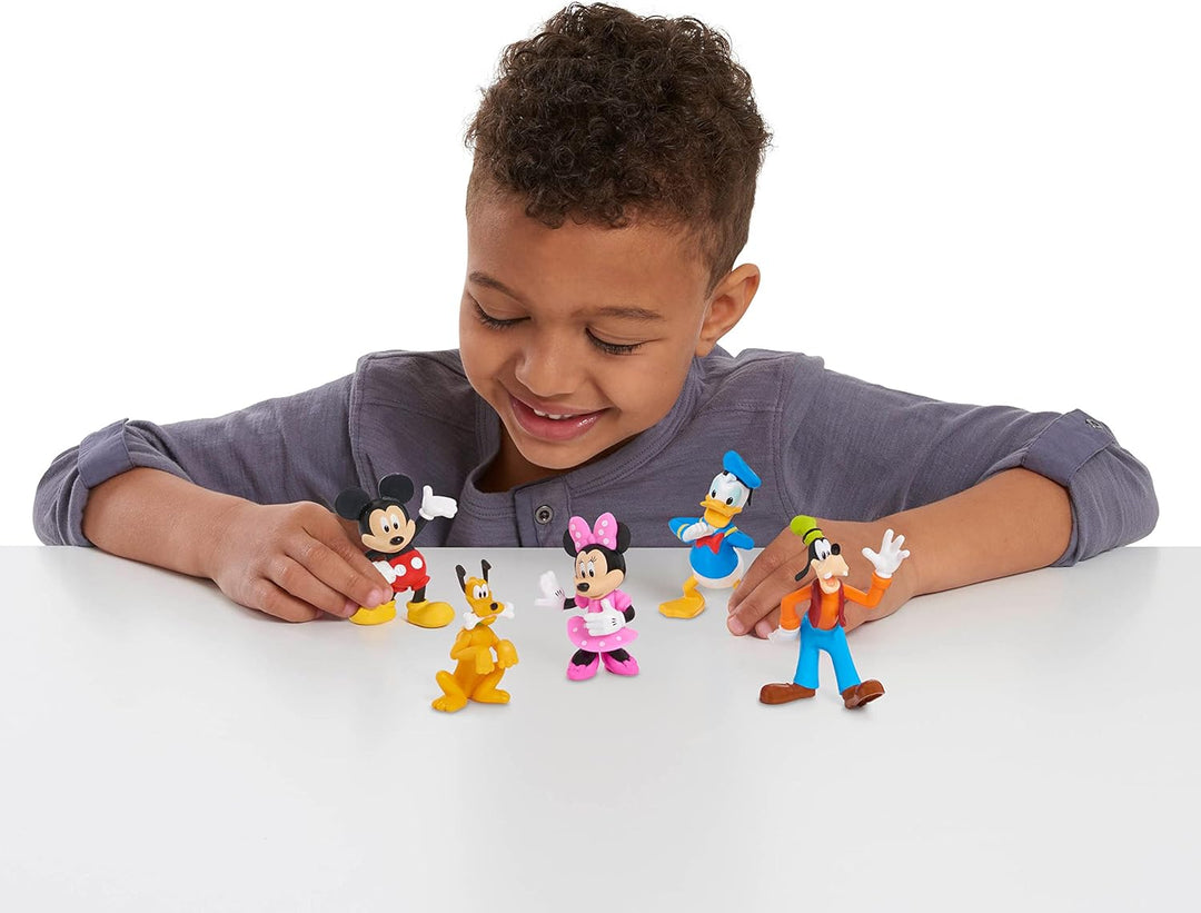 Mickey Mouse Collectible Figure Set - 5-Pack Disney Character Figures for Ages 3+