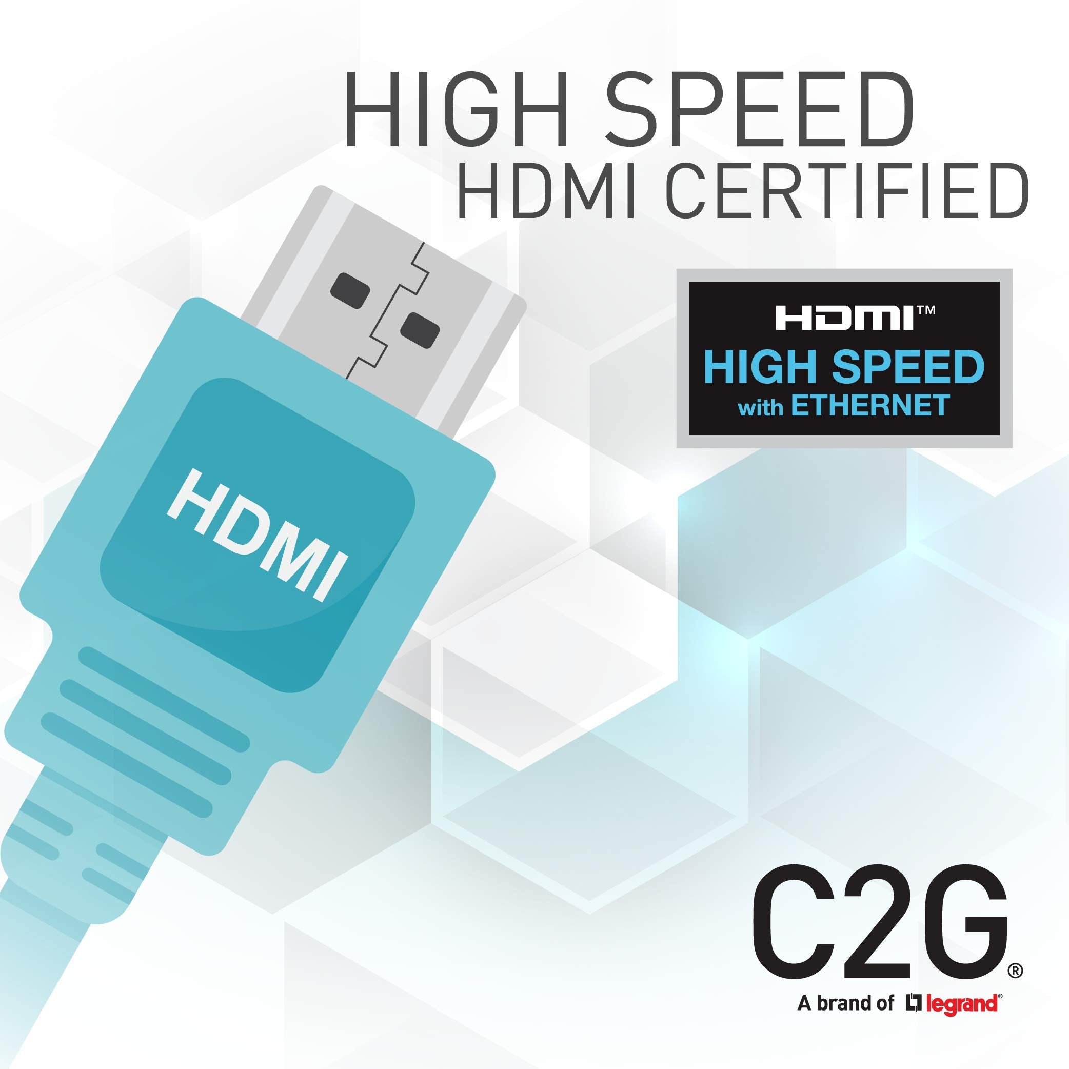 C2G 56783 High Speed HDMI Cable with Ethernet - 4K 60Hz Gold Plated, 2m 7