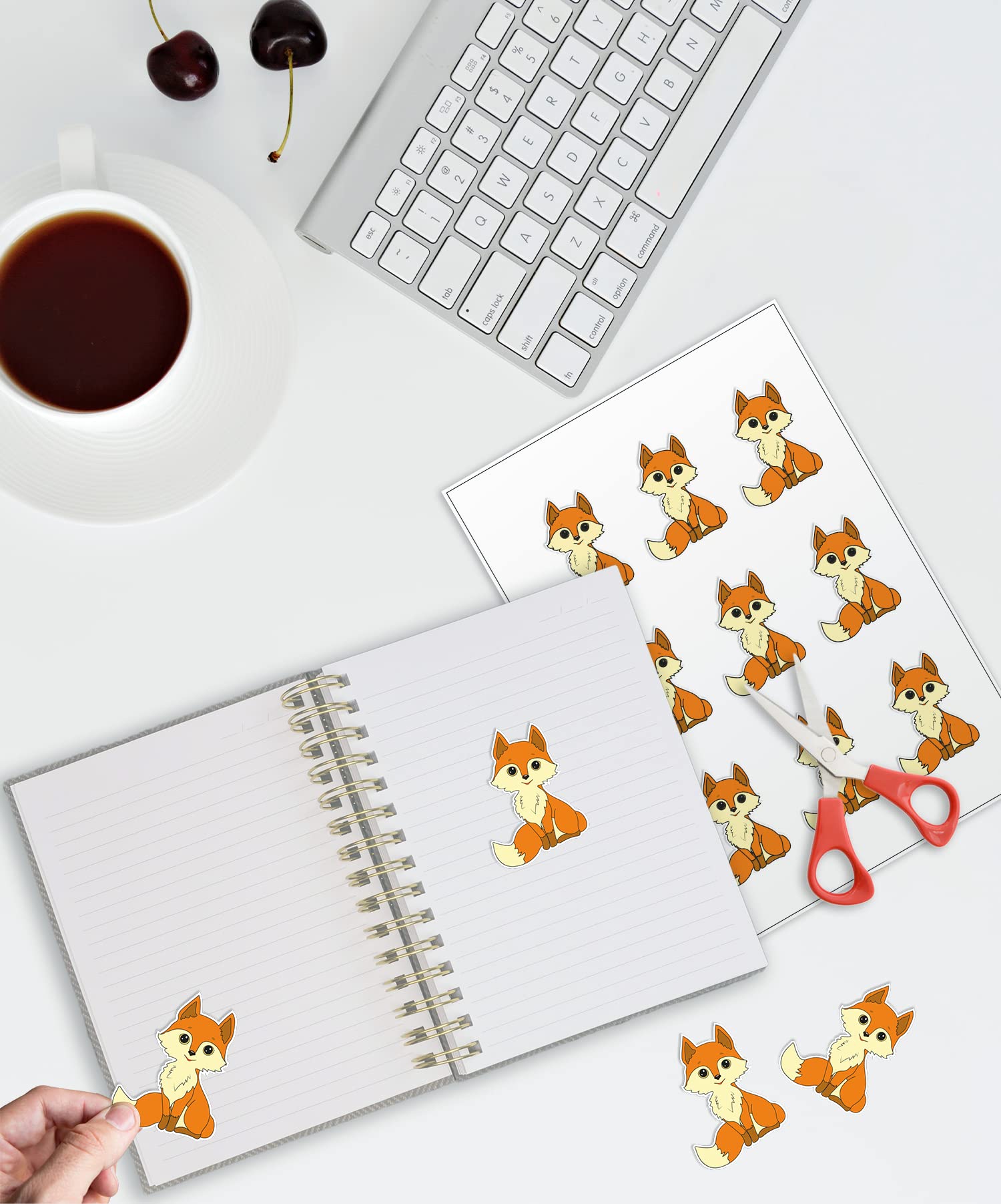 Creavvee Printable White Sticker Paper Labels - 1 Label per Sheet, 20 A4 Sheets, Matte Finish 2