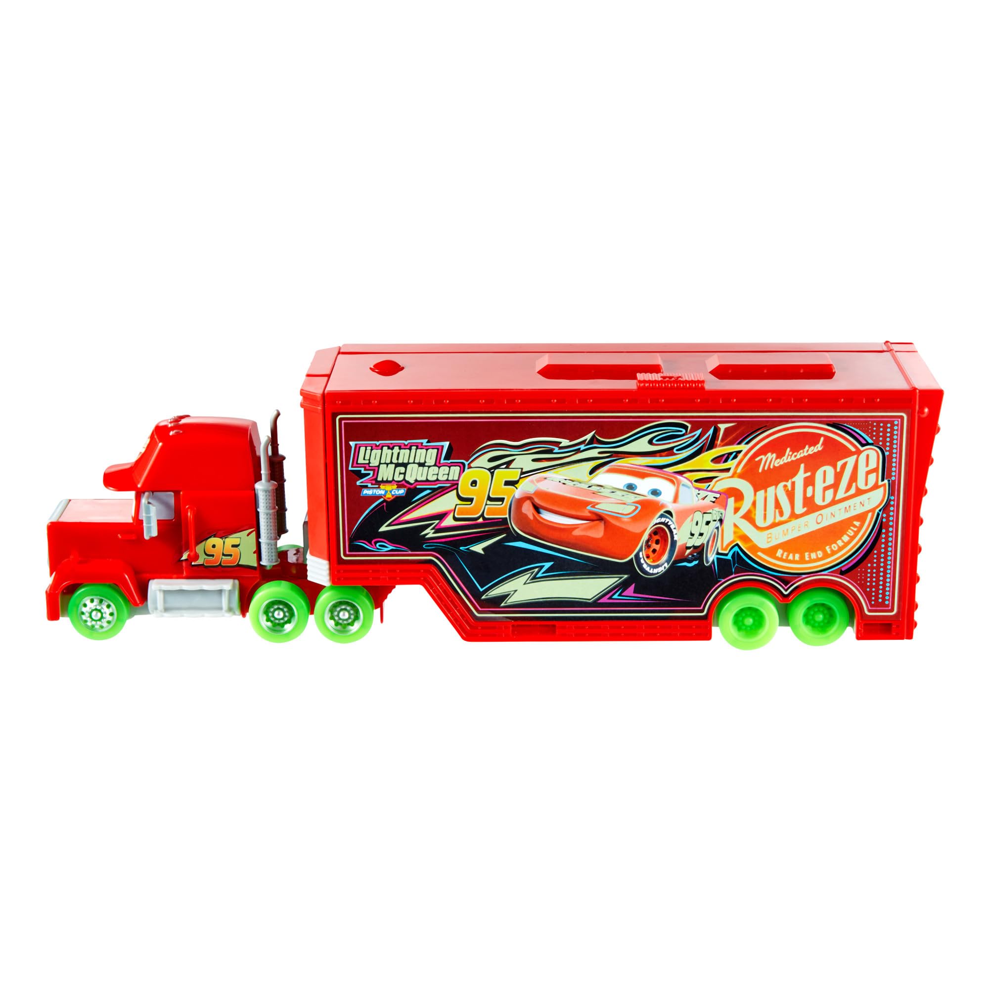 Mattel Disney and Pixar Cars Glow Racers Transforming Mack Playset | Glow-in-the-Dark Tune-Up Station | HPX76 4