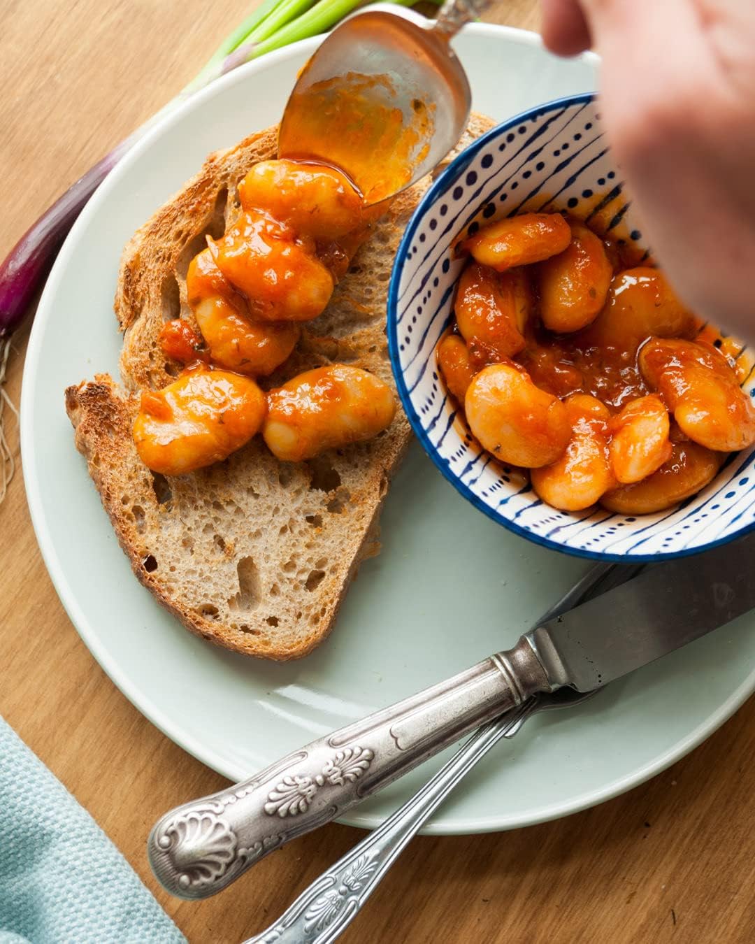 The Greek Kitchen - Gigantes Baked Giant Beans in Tomato Sauce Vegan Friendly