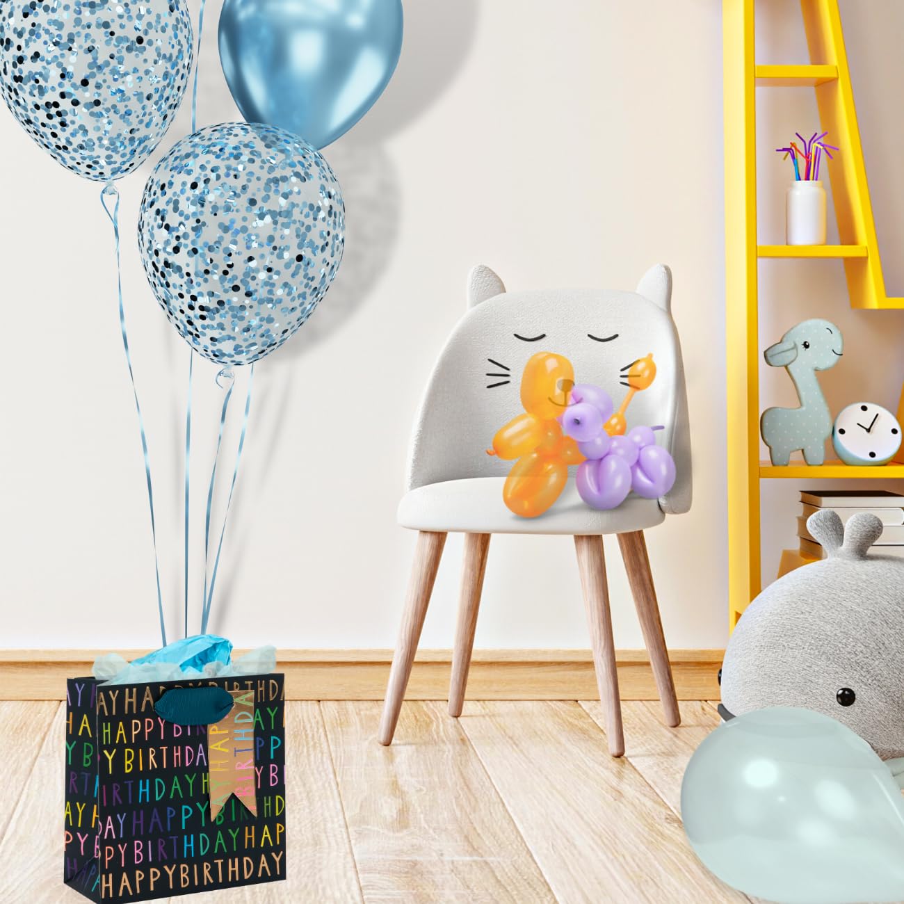 Glick Luxury Small Birthday Gift Bag | 14 x 14 x 6 cm | 210 GSM Paper