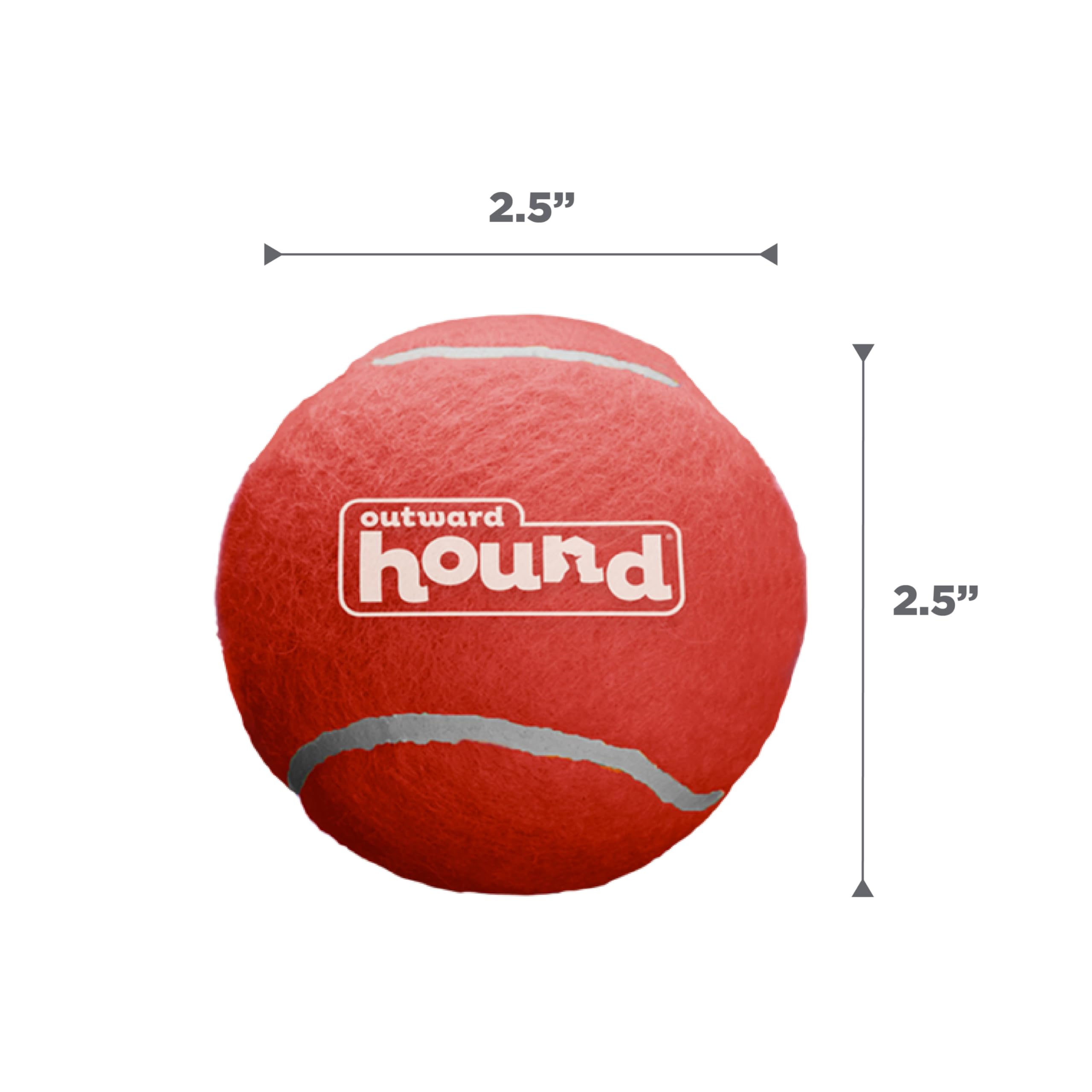 Outward Hound Squeaker Ballz Fetch Dog Toy - Medium Size, 4 Pack | Premium Rubber Bounce 6