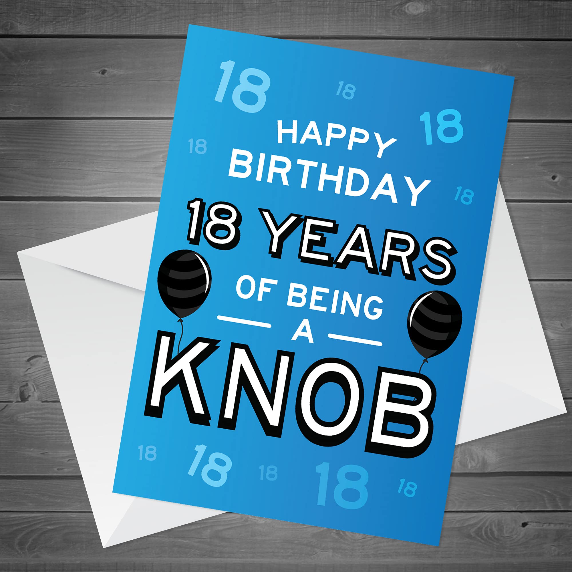 RED OCEAN Funny Rude 18th Birthday Card for Him | A6 Handmade in England | Includes Envelope 2