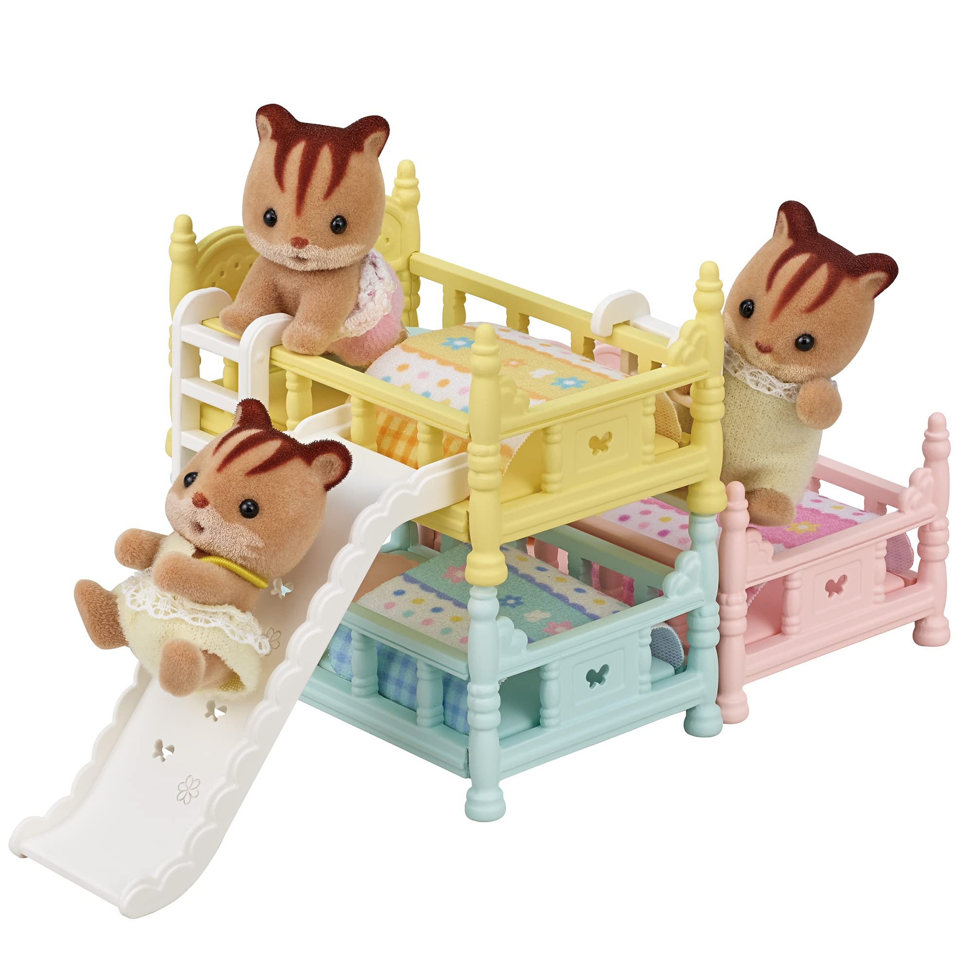 Sylvanian Families 5741 Triple Bunk Beds Playset | Includes Slide & Ladders | Ages 3+ 6