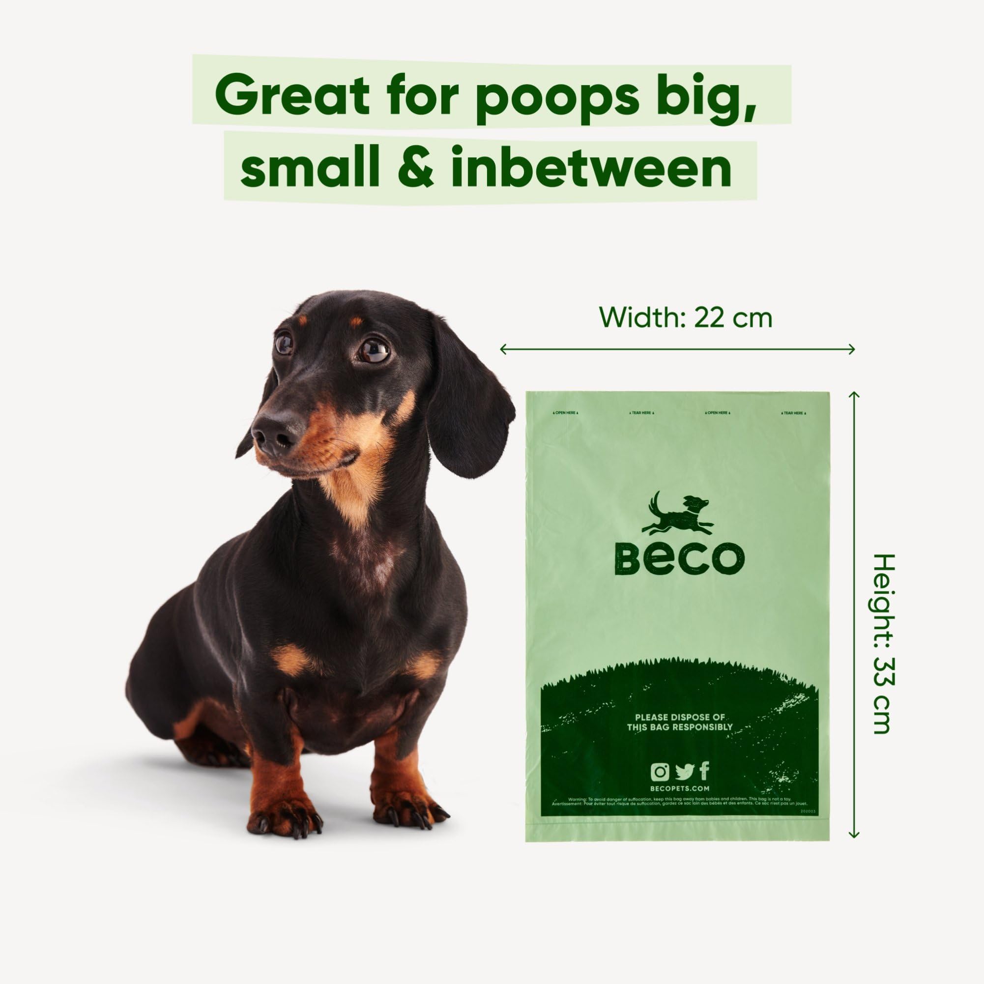 Beco Strong & Large Poop Bags - 300 Bags (XL Roll) - Unscented Dog Poo Bags with Dispenser 6