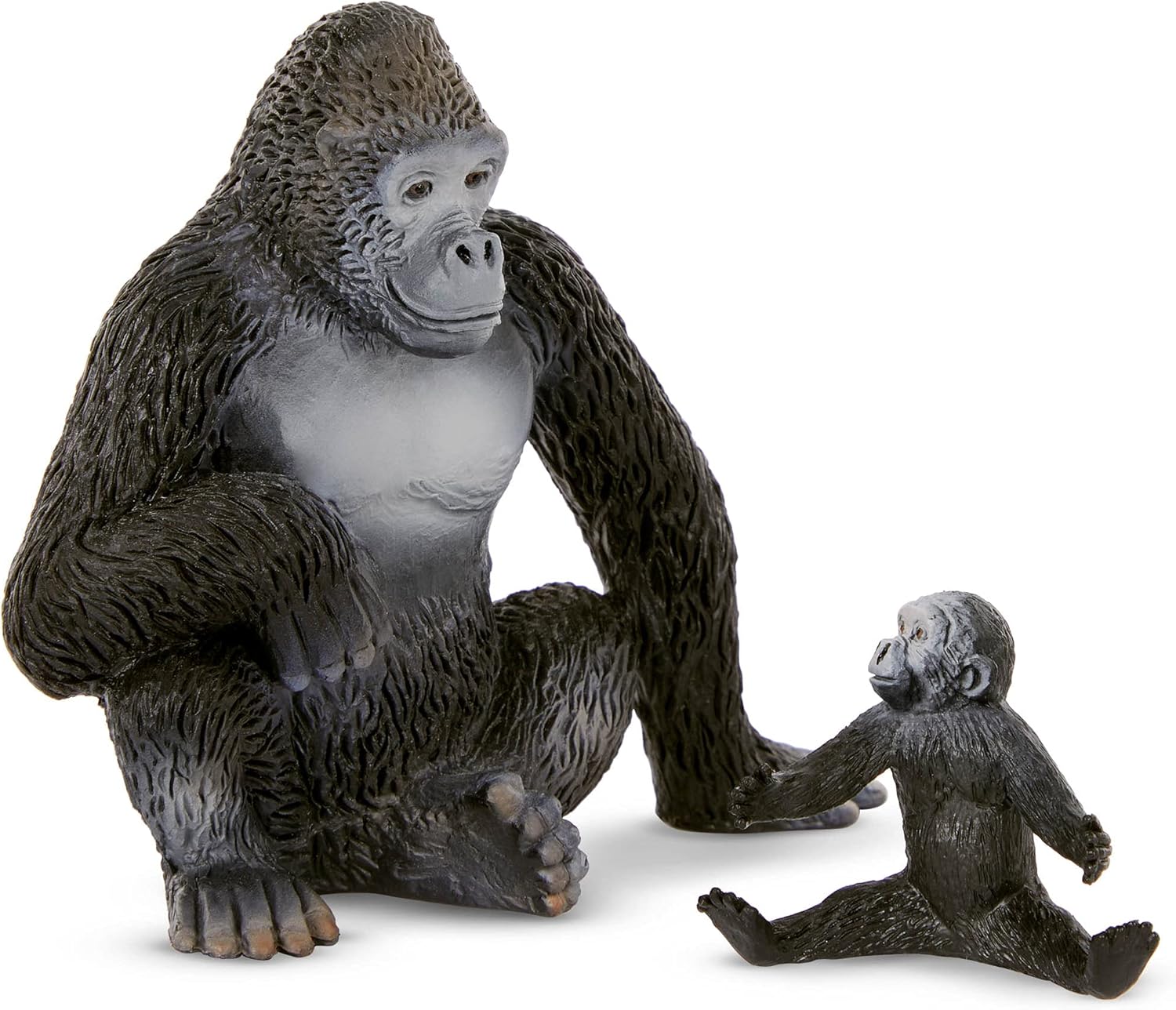 Terra by Battat Gorilla Family Playset - 4pc Realistic Animal Figures for Kids 3+