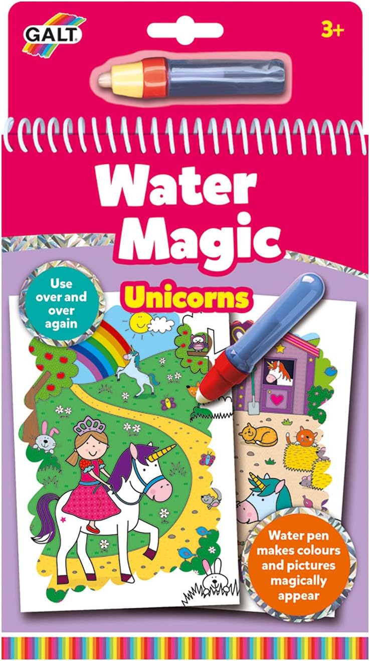 Galt Water Magic Unicorns - Reusable Mess-Free Colouring Book for Kids 1