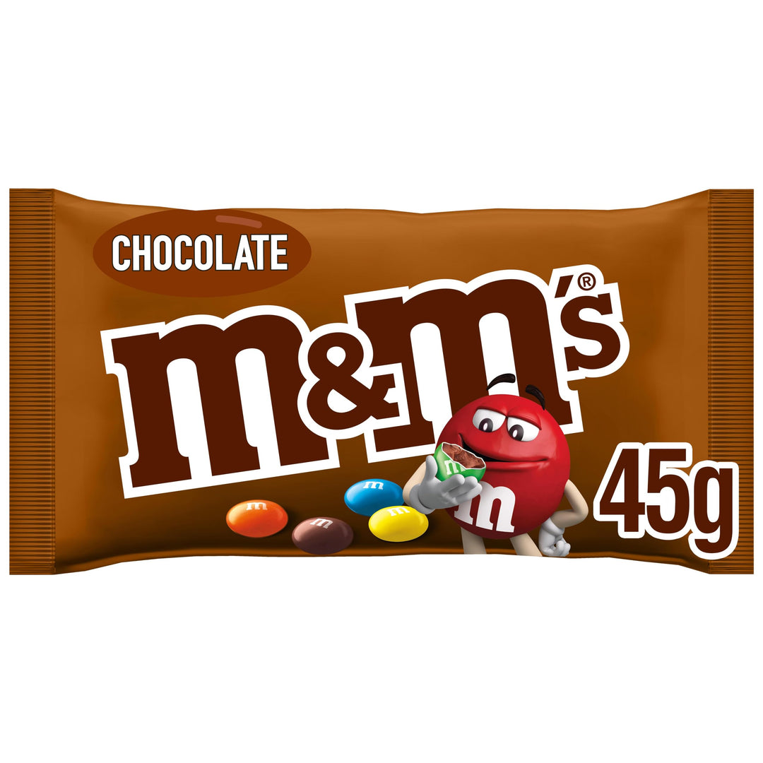 M&M's Milk Chocolate Bulk Box - 24 Pack Snack Size Bags for Movie Nights & Gifts