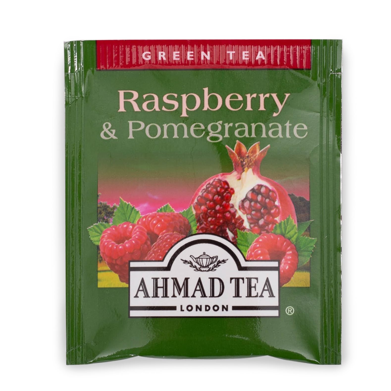 Ahmad Tea Raspberry & Pomegranate Green Tea - 20 Teabag Sachets | Chun Mee Leaf