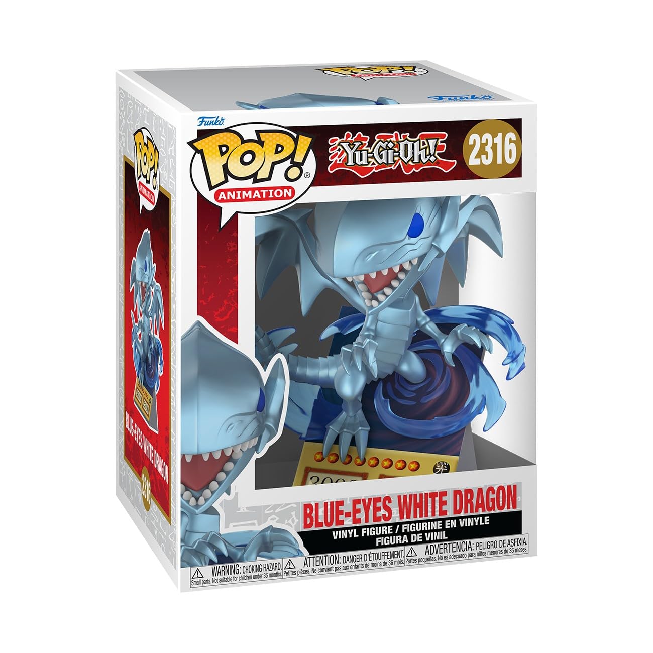 Funko POP! Premium Figure - Yu-Gi-Oh! Blue Eyes White Dragon Chibi Collectible | Vinyl | Model 86608