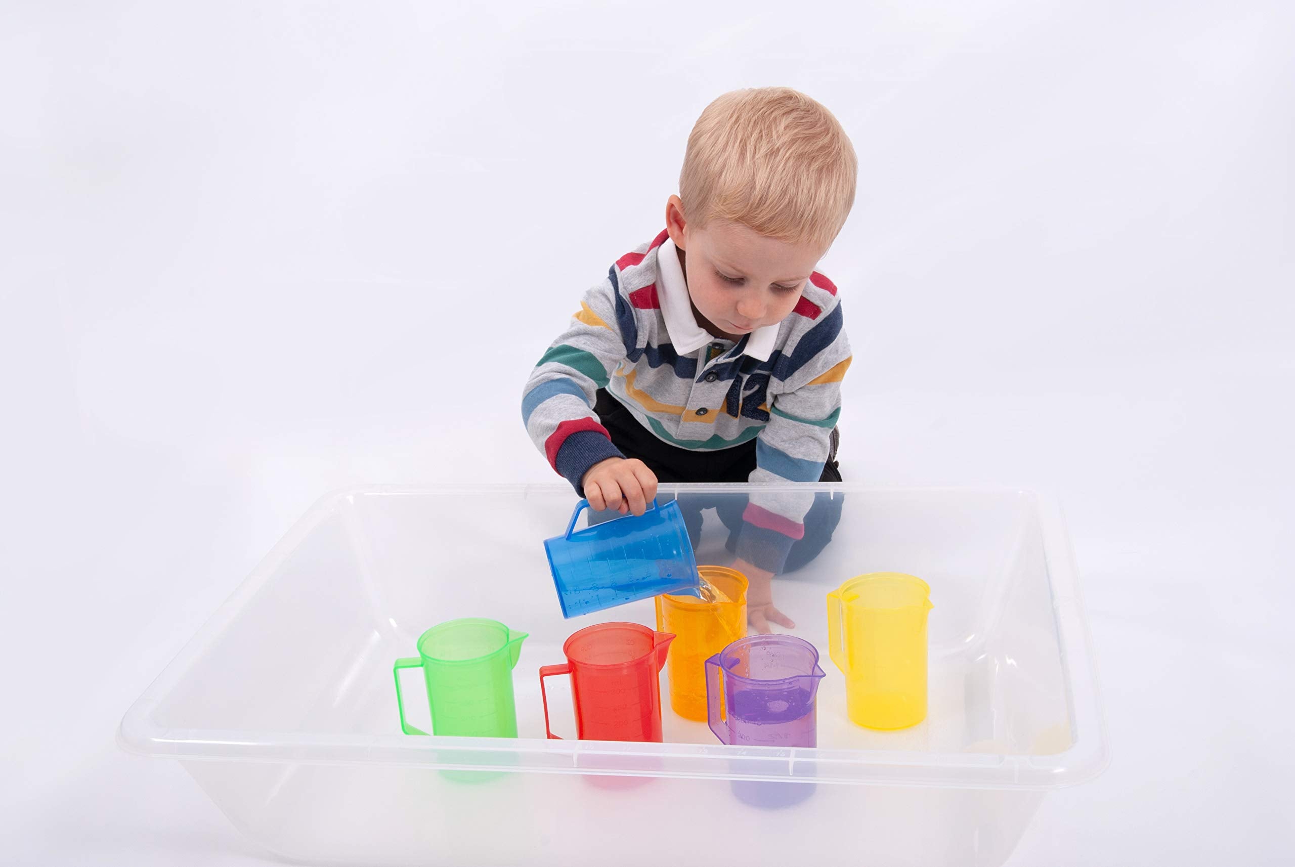 TickiT 6 Piece Translucent Colour Jug Set for Sand & Water Play | Ages 18m+ 4