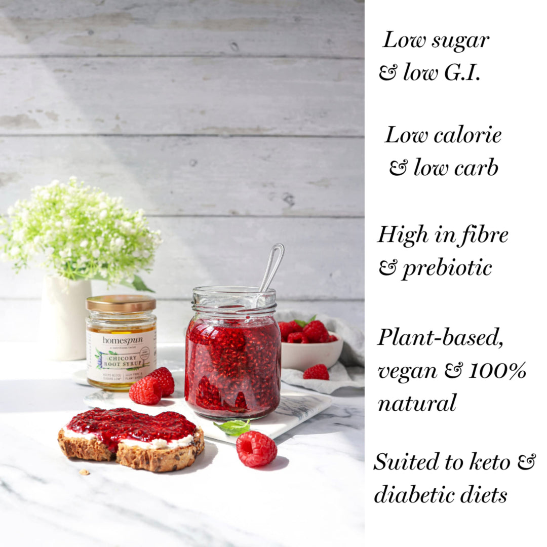 Homsprung Chicory Root Syrup - Keto & Low Carb Sweetener - Low Sugar, Vegan