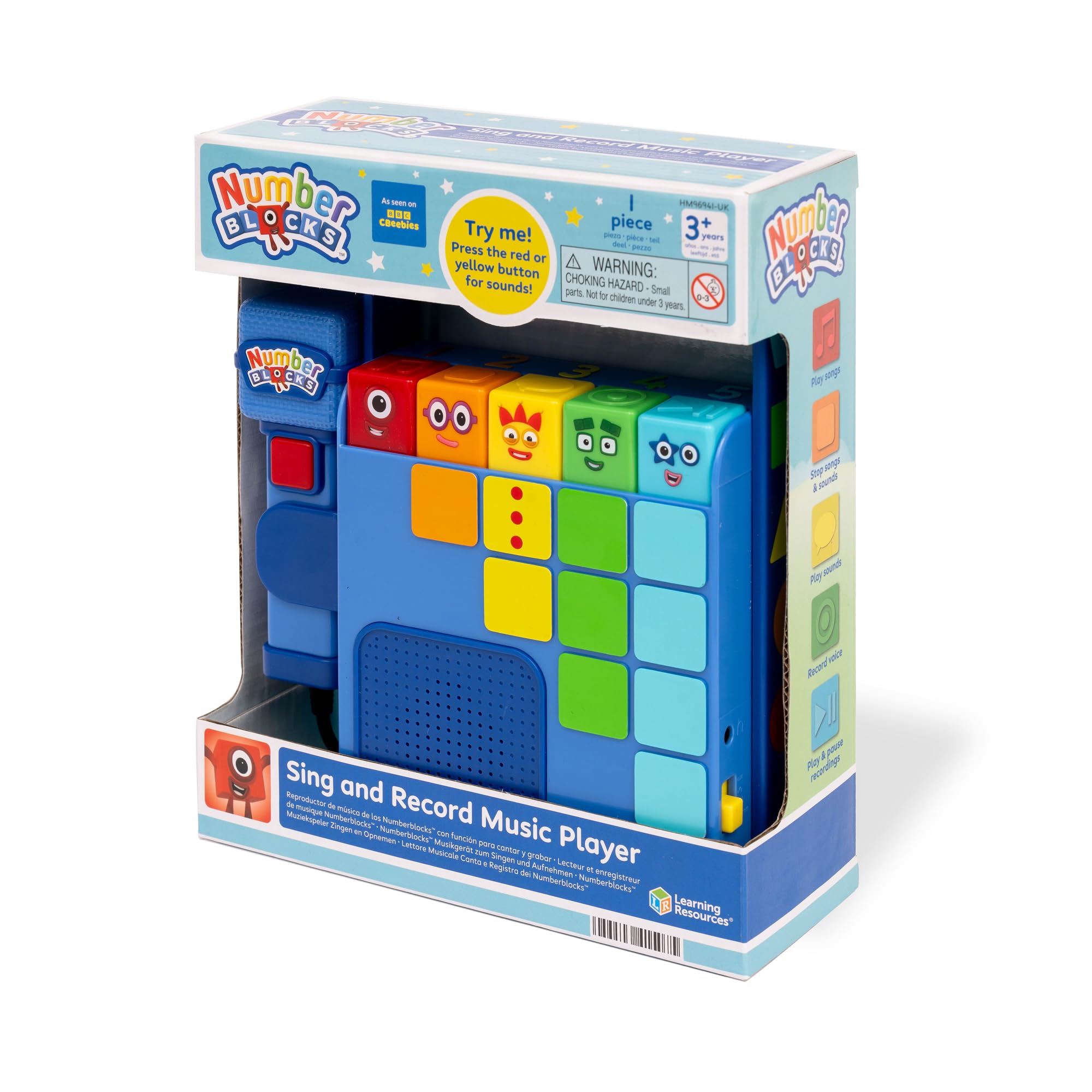 Learning Resources Numberblocks Sing and Record Music Player for Ages 3+ | Records up to 90 Seconds 7