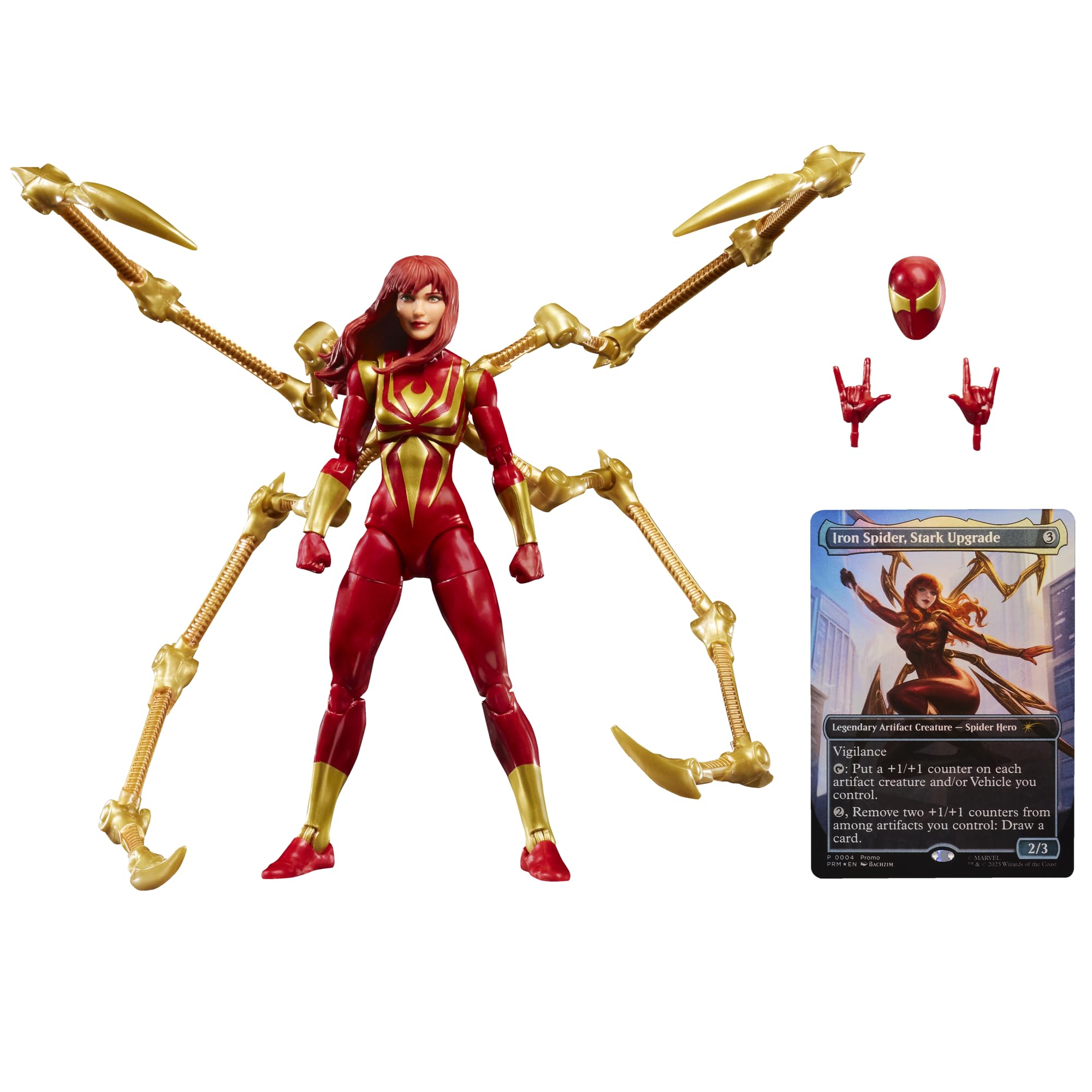 Marvel Legends Series Mary Jane Watson (Iron Spider) Action Figure | 6-Inch Scale | 7 Accessories