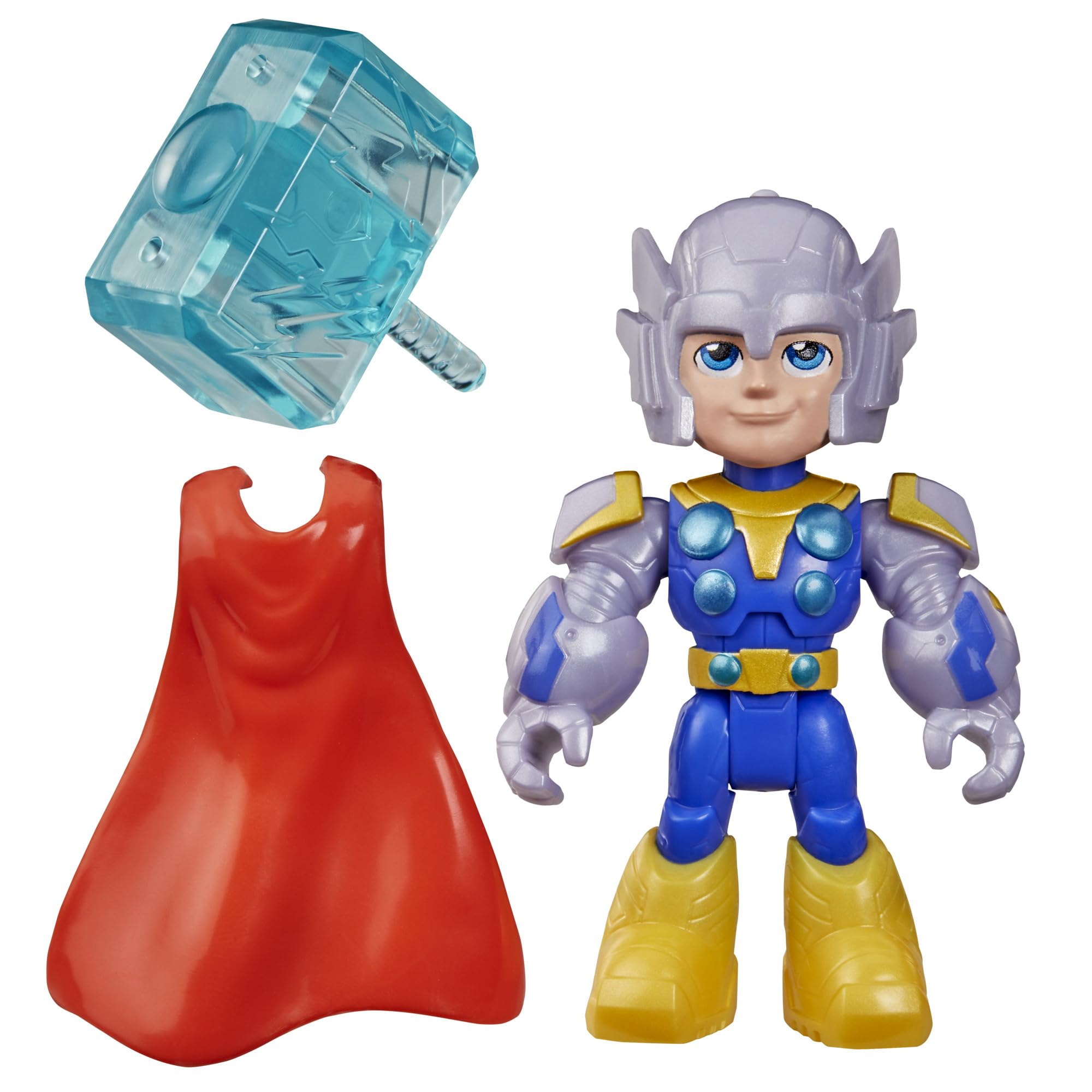 Marvel Thor Action Figure - 3 Inch Poseable Toy with Hammer & Cape | Ages 3+ 2
