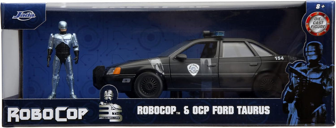 Jada Toys ROBOCOP - Robocop & 1986 Ford Taurus - 1:24 Die-Cast Model - Ages 8-15