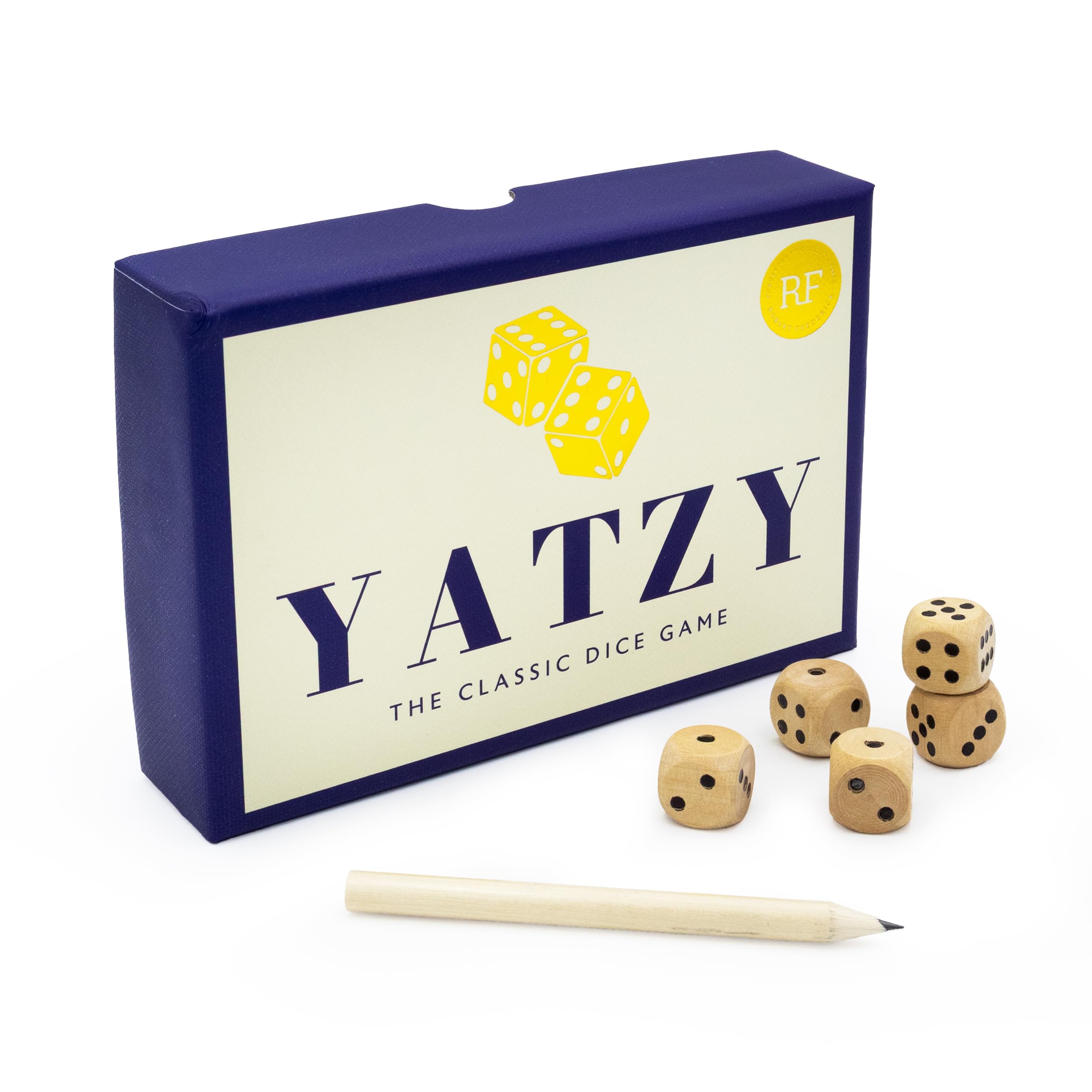 Robert Frederick Yatzy Classic Dice Game - 5 Wooden Dice | Premium Gift Box | Unisex Adult 1