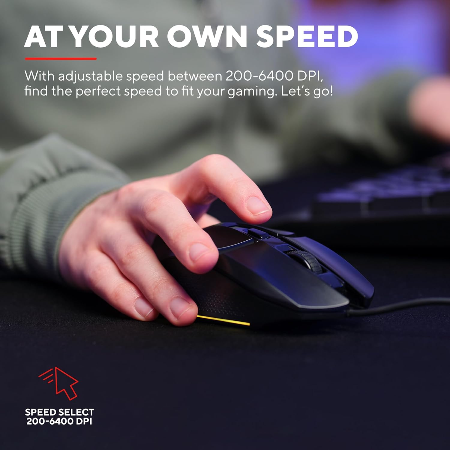 Trust Gaming GXT 109 Felox Gaming Mouse – 6 Programmable Buttons, 200-6400 DPI, RGB Lighting, 1.5m Cable, Black 4