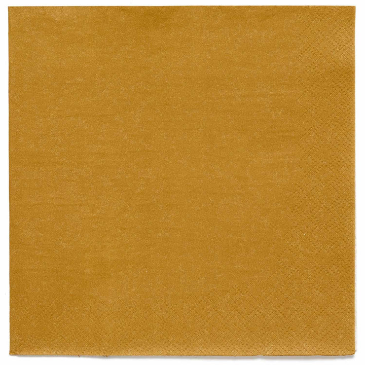 Amscan Crème Brûlée Gold Eco-Friendly Compostable Luncheon Napkins - Pack of 20