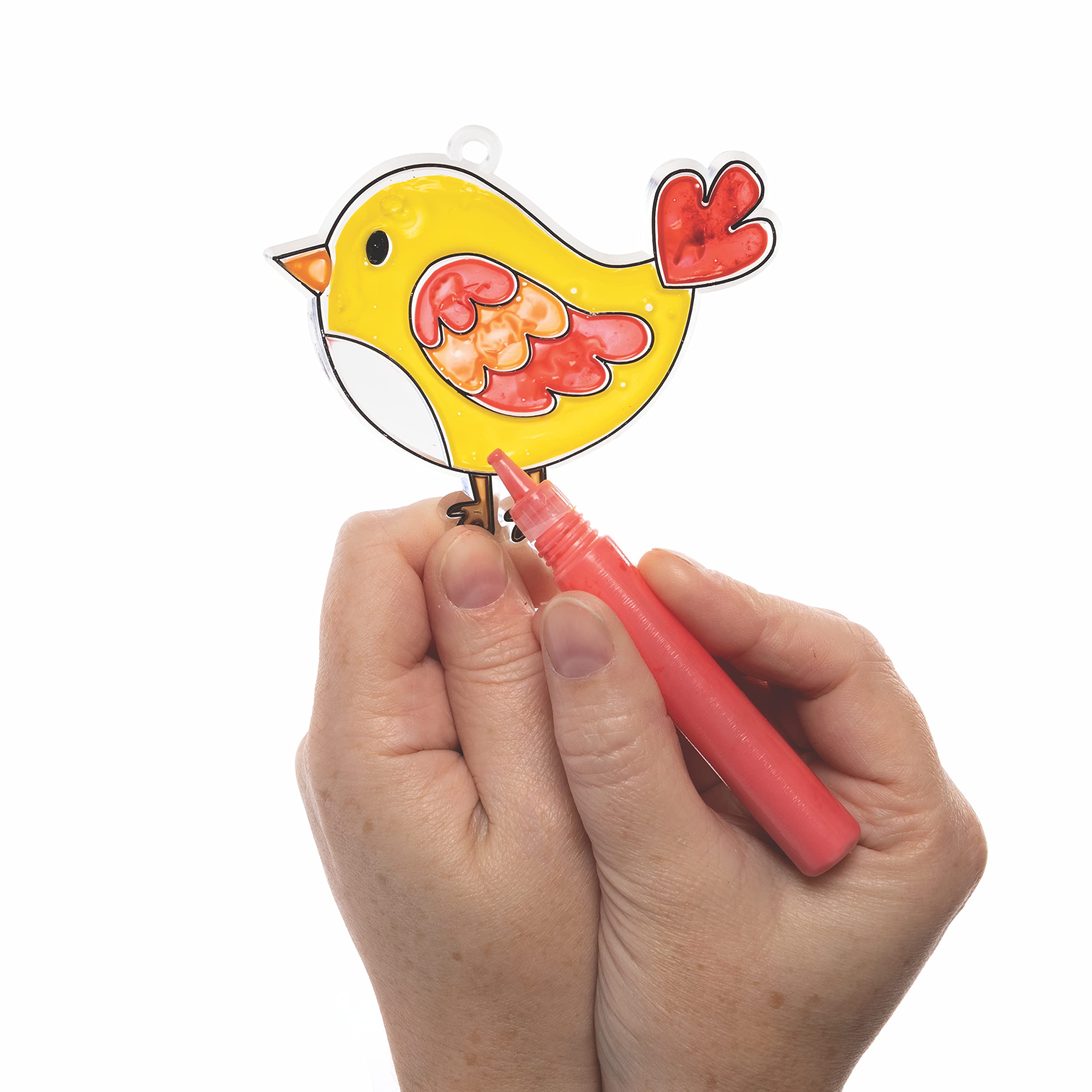 Baker Ross Suncatcher Paint Pens - 12 Assorted Colors | 10ml Tubes | Ages 3+ 5