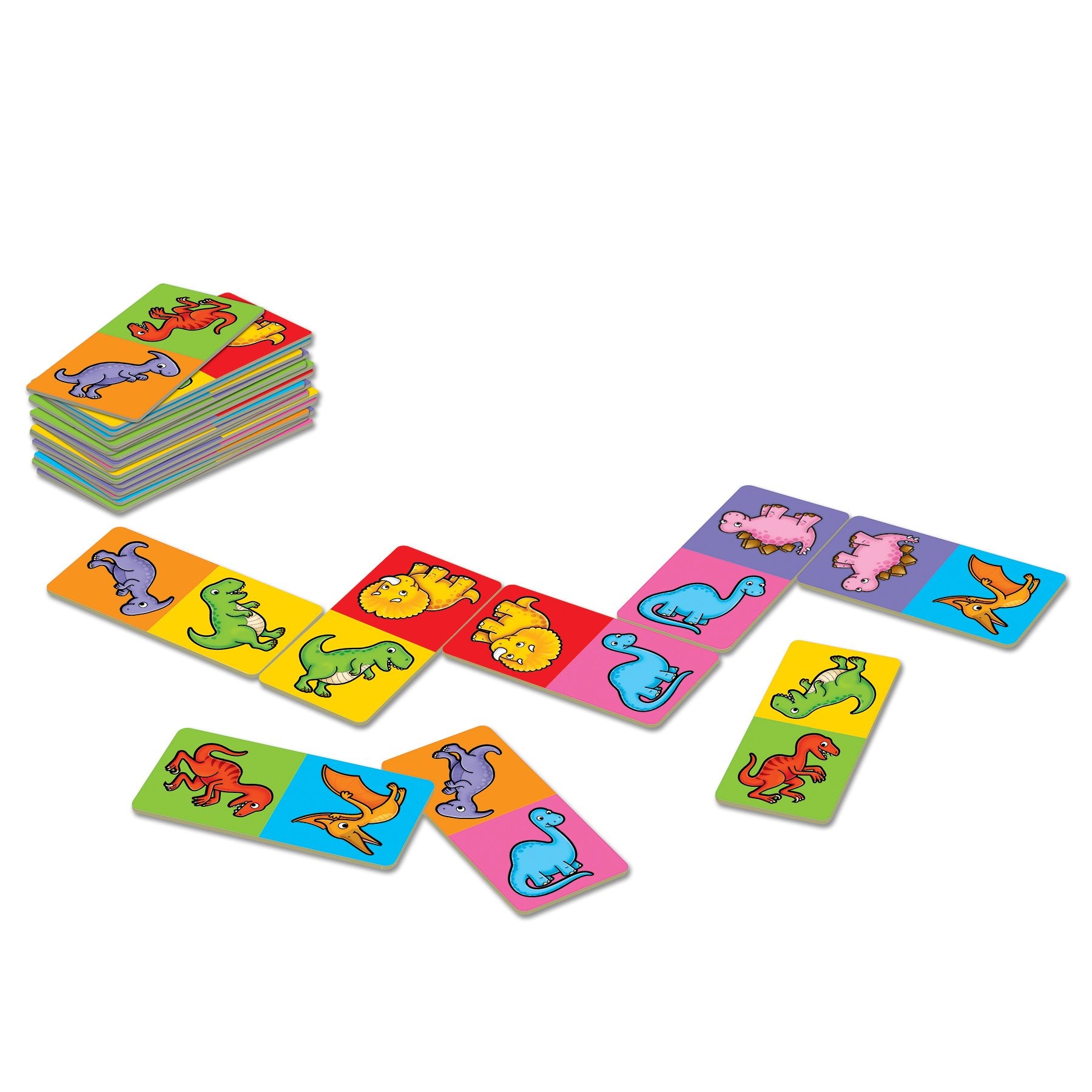 Orchard Toys Dinosaur Dominoes Mini Game - Travel Size for Ages 3-5 | 2-4 Players 2
