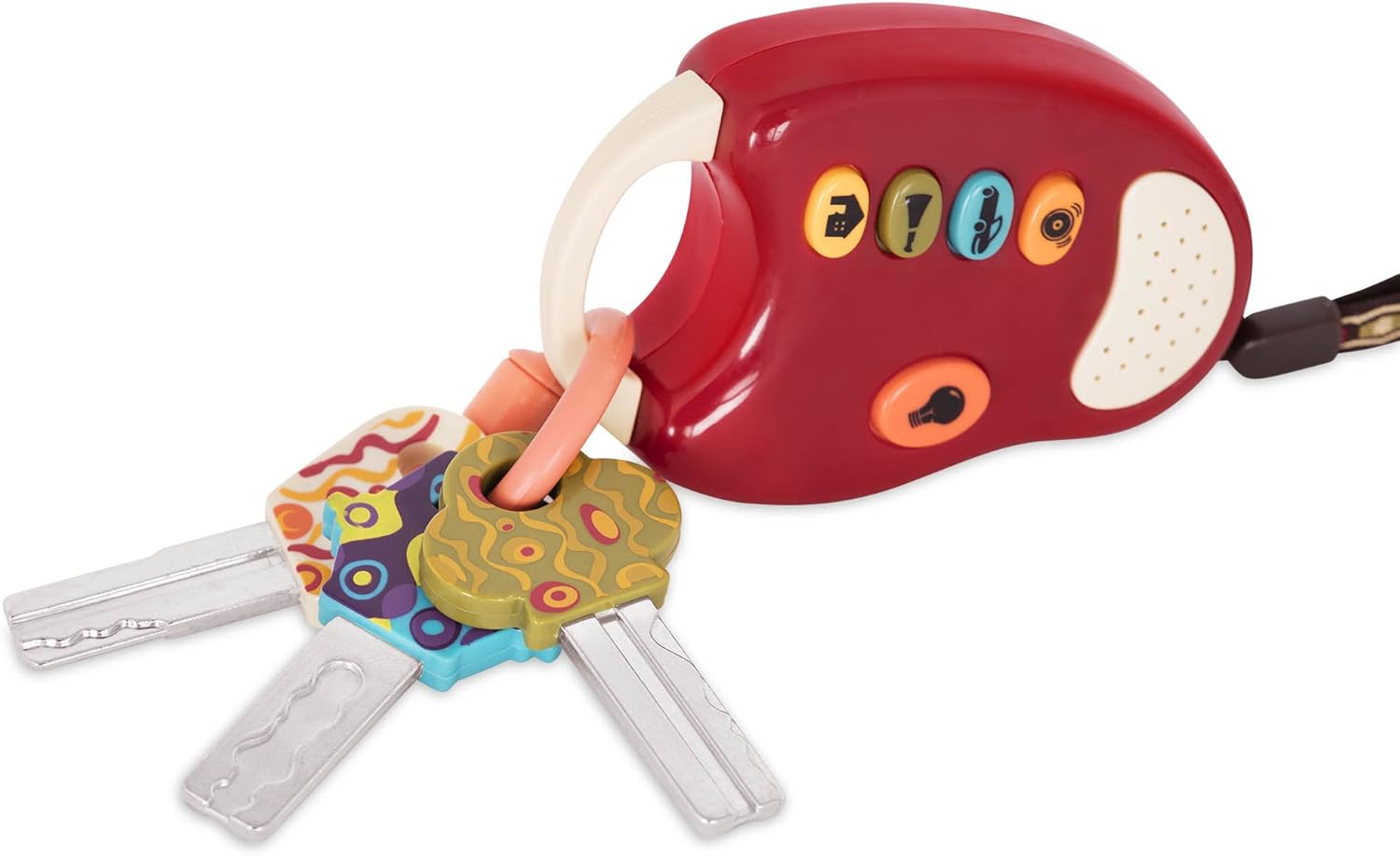 B. toys FunKeys - Toy Car Keys with Lights, Sounds & Flashlight for Toddlers 10 Months+ 4