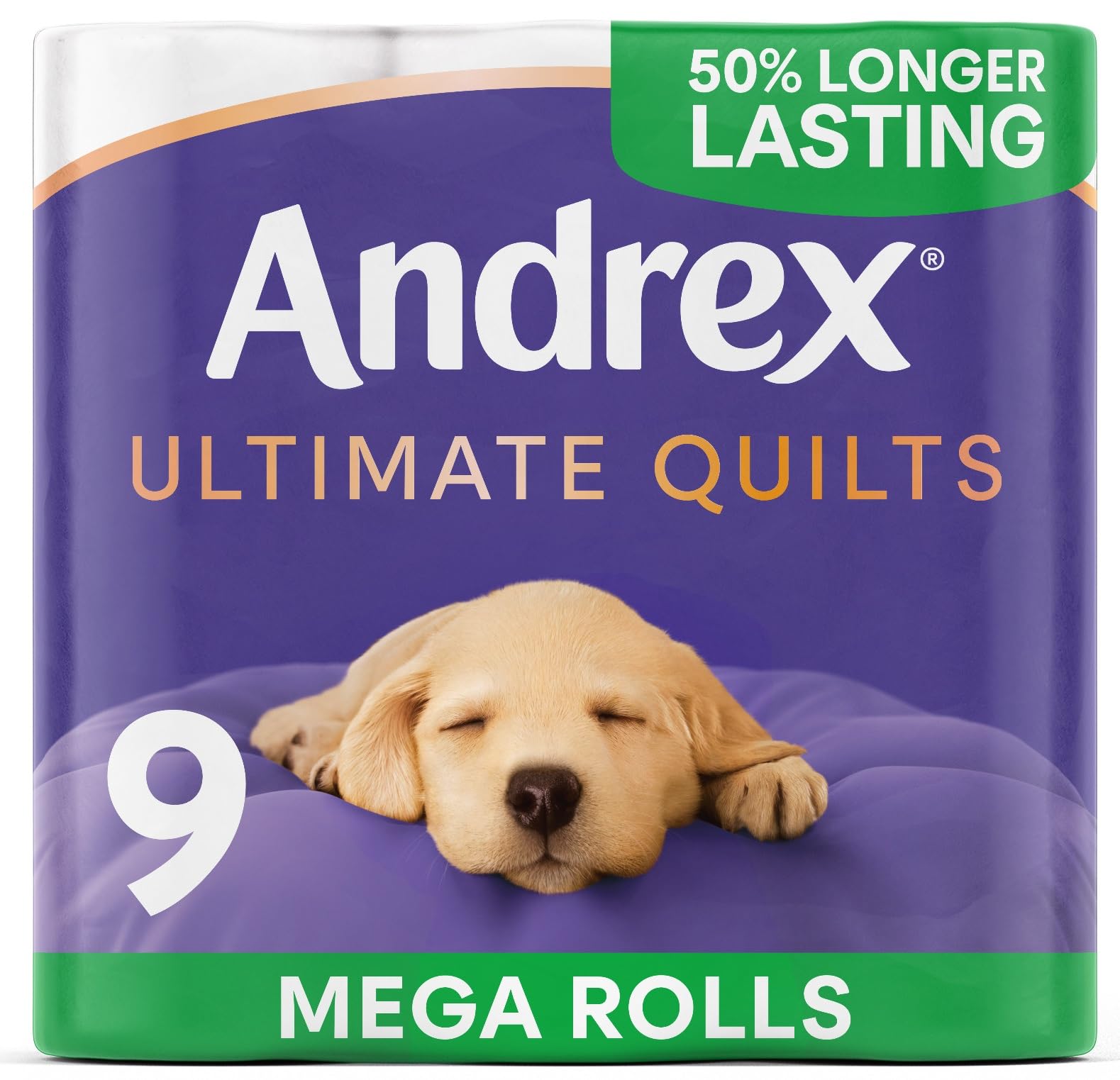 Andrex Ultimate Quilts Toilet Tissue - 9 Mega Rolls, 3-Ply, Unscented 1