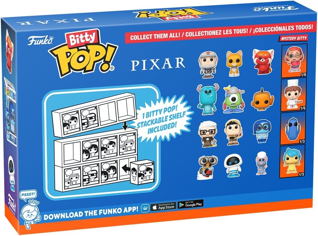 Funko Bitty Pop! Pixar - UP 4PK - Carl, Russell (Dug Days), Dug and A Surprise Vinyl Figure Set